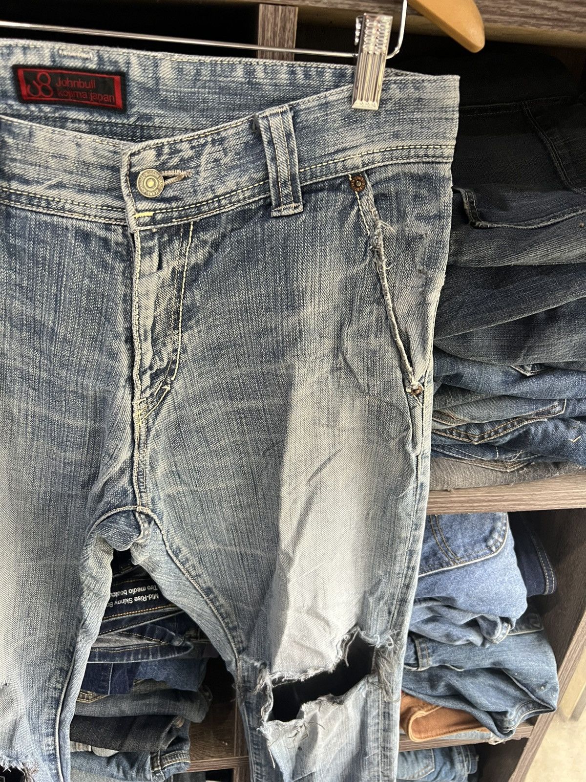Johnbull 🔥Vintage Johnbull Kojima Japan Distressed Denim Size US 33 - 5 Thumbnail