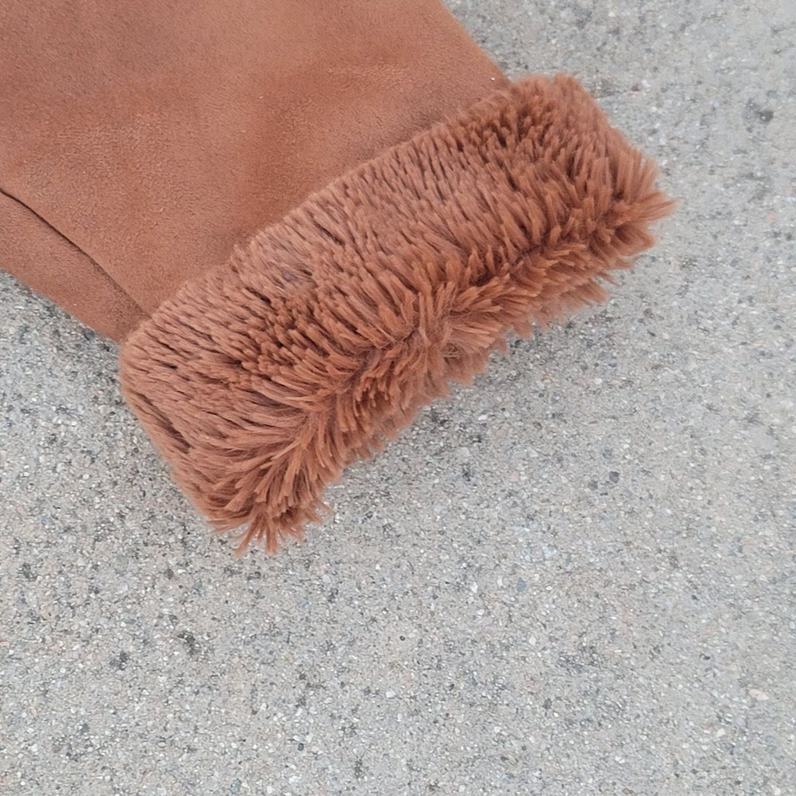 The Unbranded Brand Blashe Faux Suede Leather Fur Jacket Size M / US 6-8 / IT 42-44 - 5 Thumbnail
