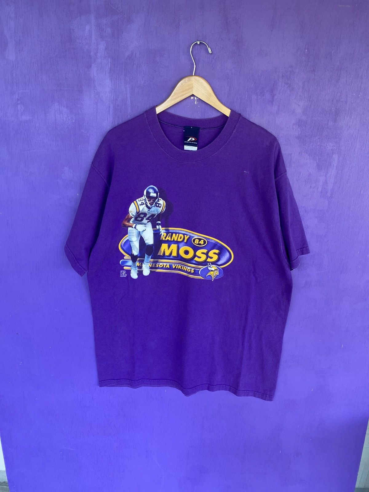 Vintage 90s Pro player vikings Randy moss player tee
