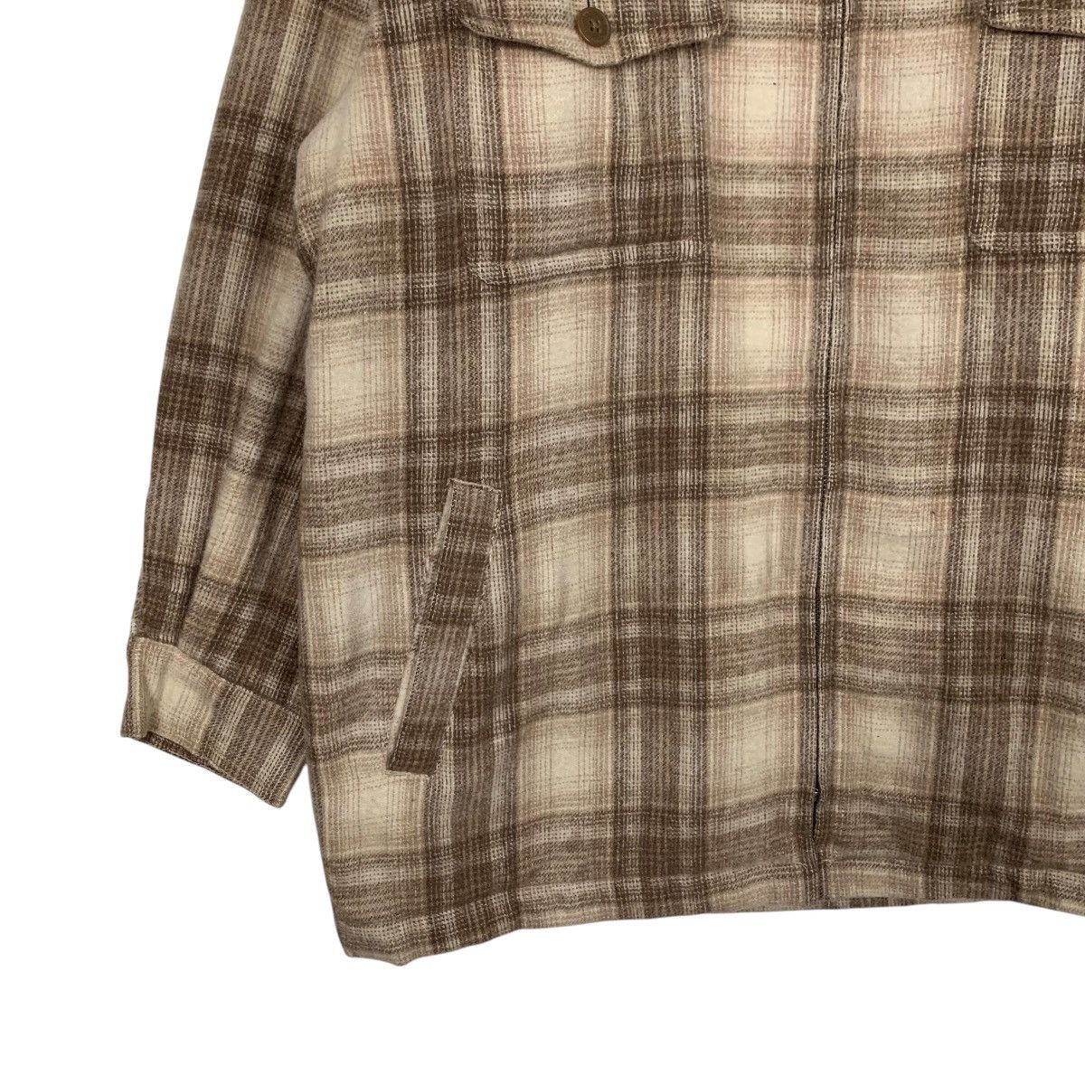 Japanese Brand CROCODILE Checked Four Pocket Flannel Jacket #1662-C74 Size US M / EU 48-50 / 2 - 3 Thumbnail