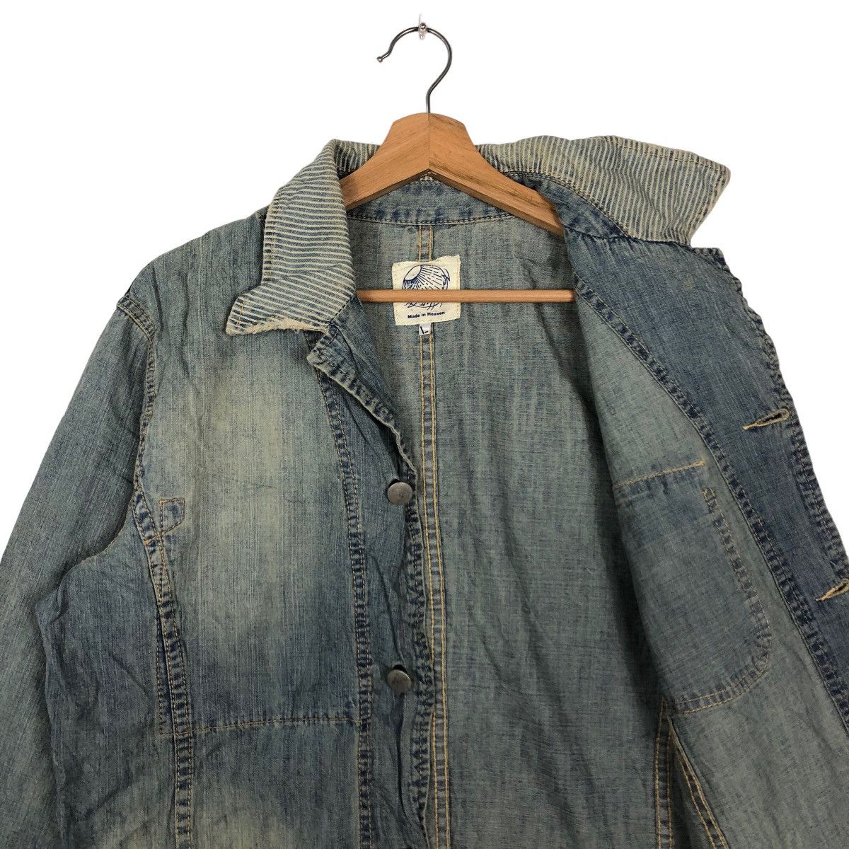 Blue Blue Japan 🔥Denim Work Jacket Blue Blue Made in Heaven Japan Size US L / EU 52-54 / 3 - 10 Thumbnail