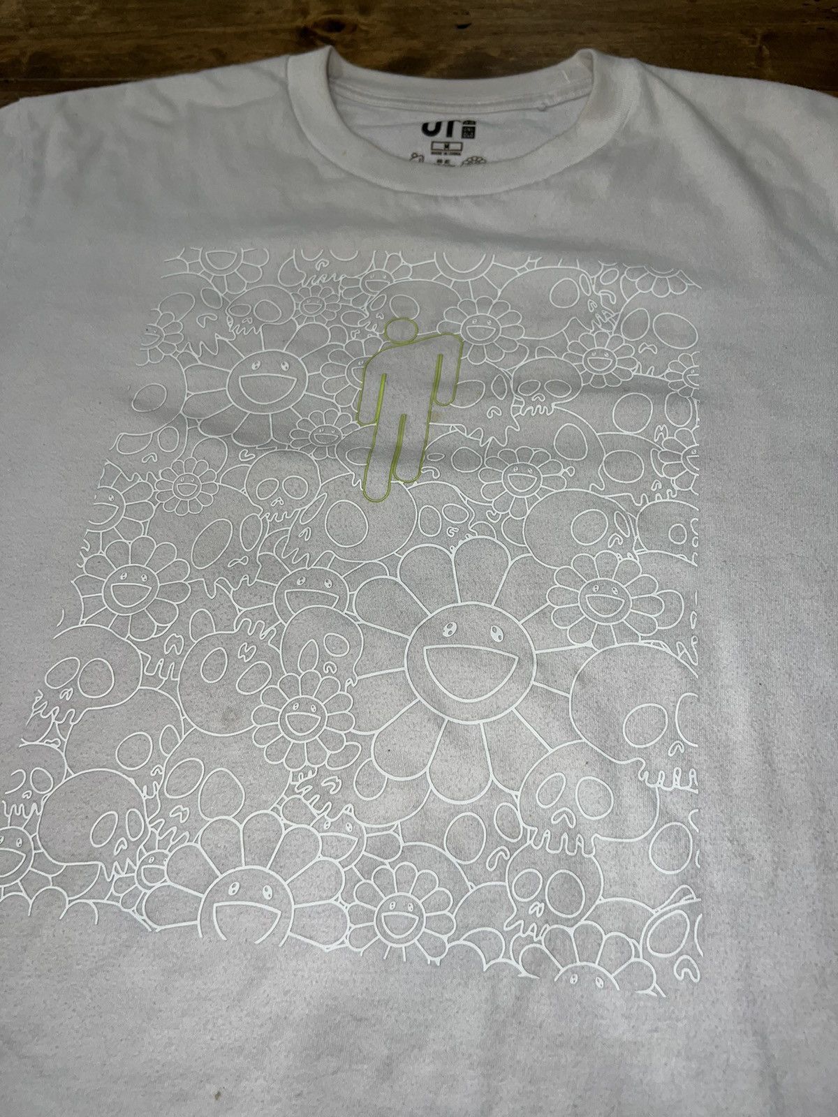 Billie Eilish × Takashi Murakami × Uniqlo Billie Eilish Takashi Murukami Flower Skulls T-Shirt Size US M / EU 48-50 / 2 - 3 Thumbnail