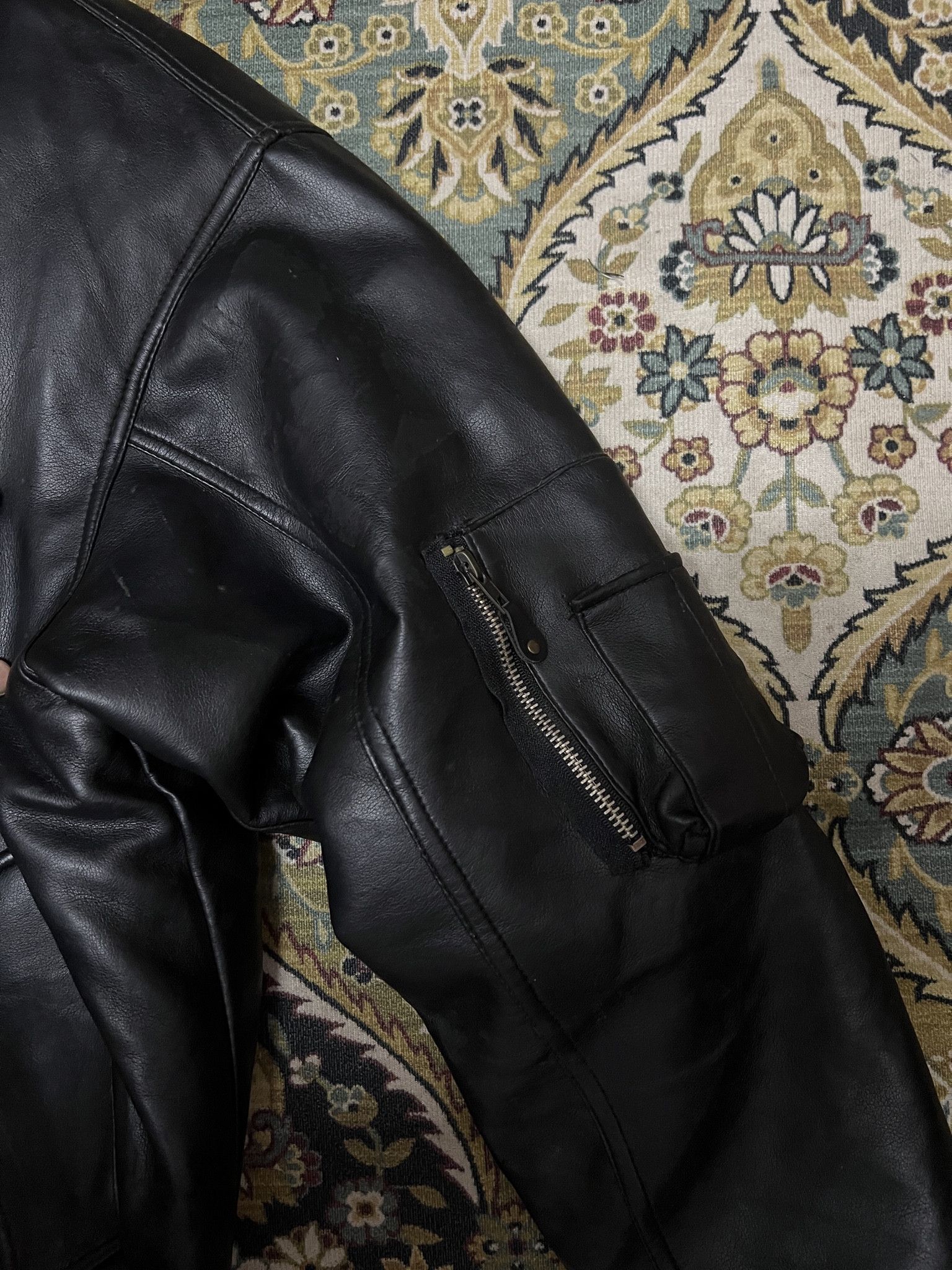 Japanese Brand Japanese Type Ma-1 Military Style Leather Reverible Jacket Size US XXL / EU 58 / 5 - 8 Thumbnail