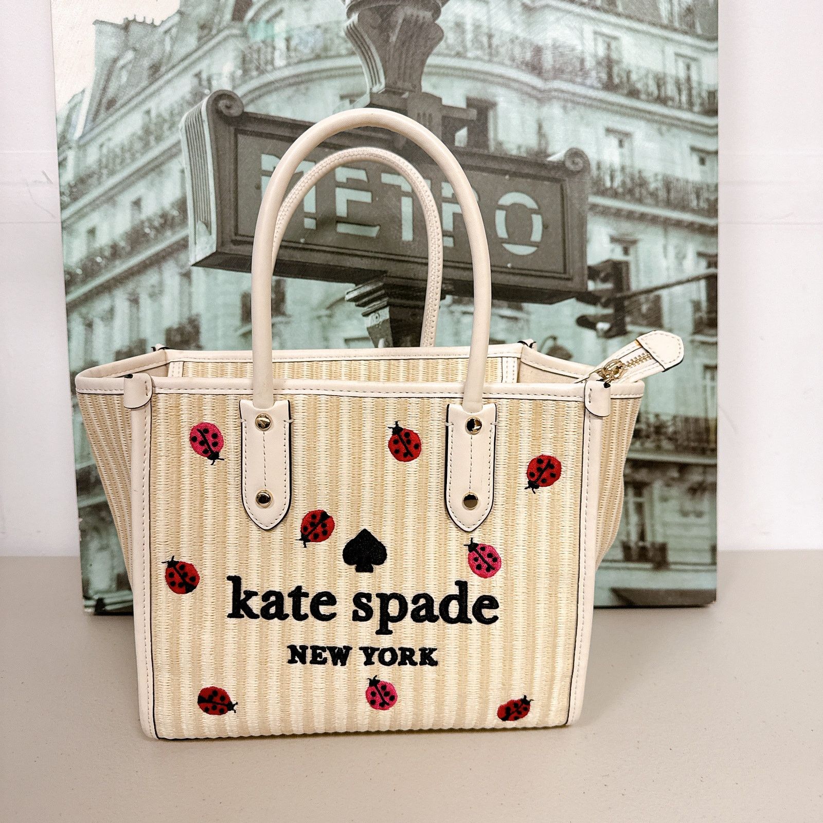 Kate Spade Kate Spade KA637 Ella Dottie ladybug small tote Size ONE SIZE - 1 Thumbnail