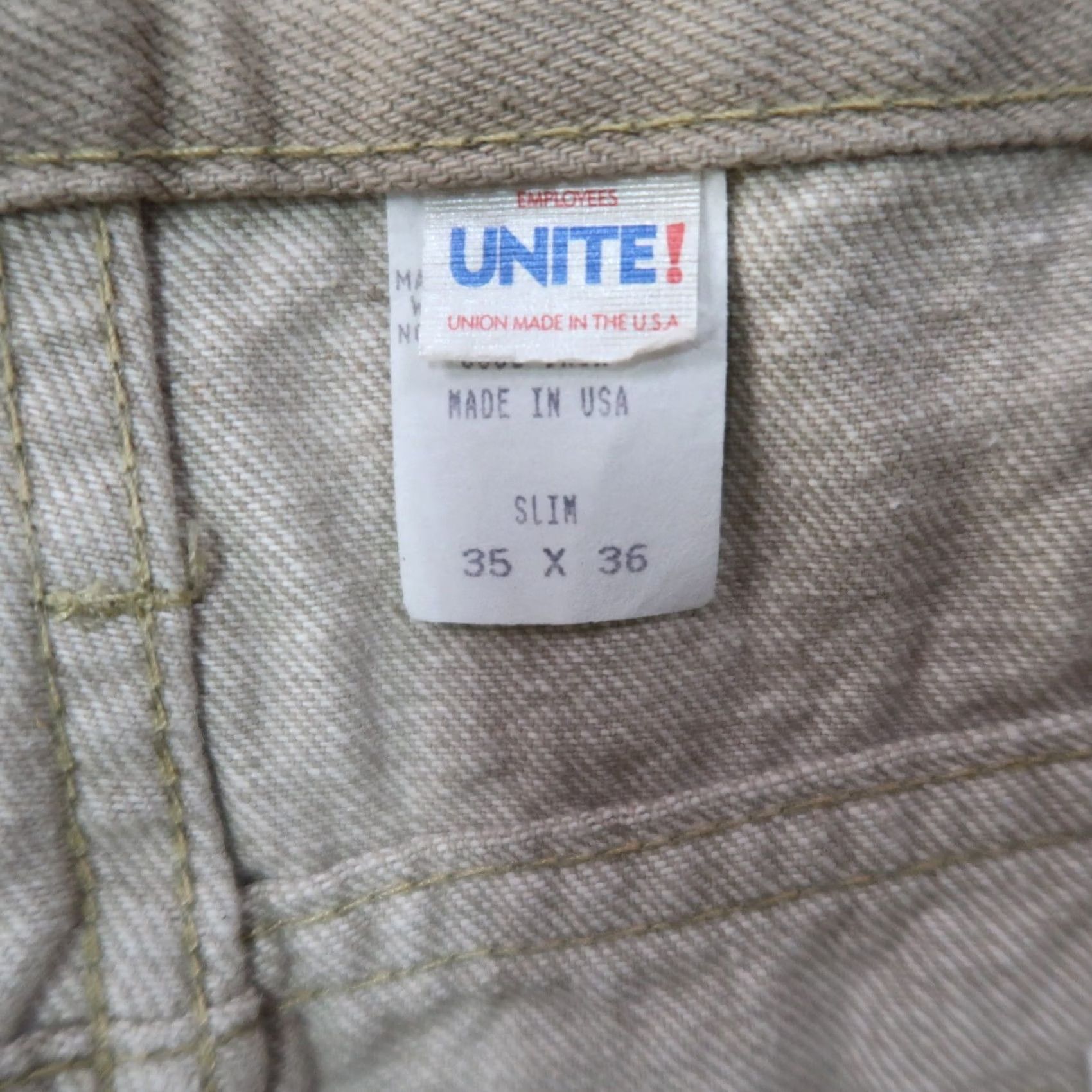 Vintage VINTAGE Diamond Cut Jeans Slim 35x36 Men US Tan Cowboy 5-Pocket Denim Slim Fit Diamond Cut Jeans Mens Regular Large NOT NEW Size US 35 - 4 Thumbnail