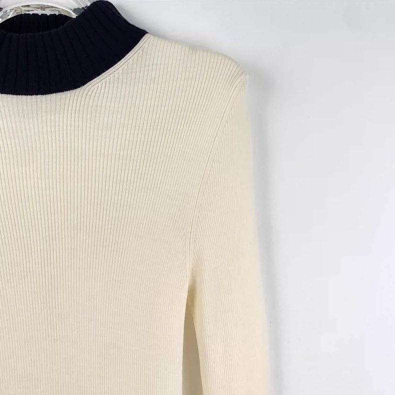 Loewe Loewe Miumium logo embroidered wool half high collar long Size M / US 6-8 / IT 42-44 - 3 Thumbnail