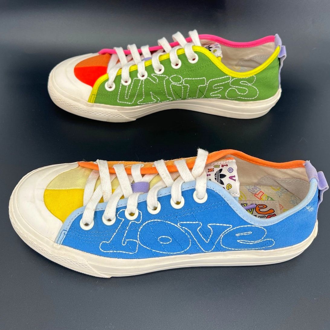 Adidas adidas Nizza Love Unites Colorful Canvas Sneaker Size US 8.5 / EU 41-42 - 2 Thumbnail