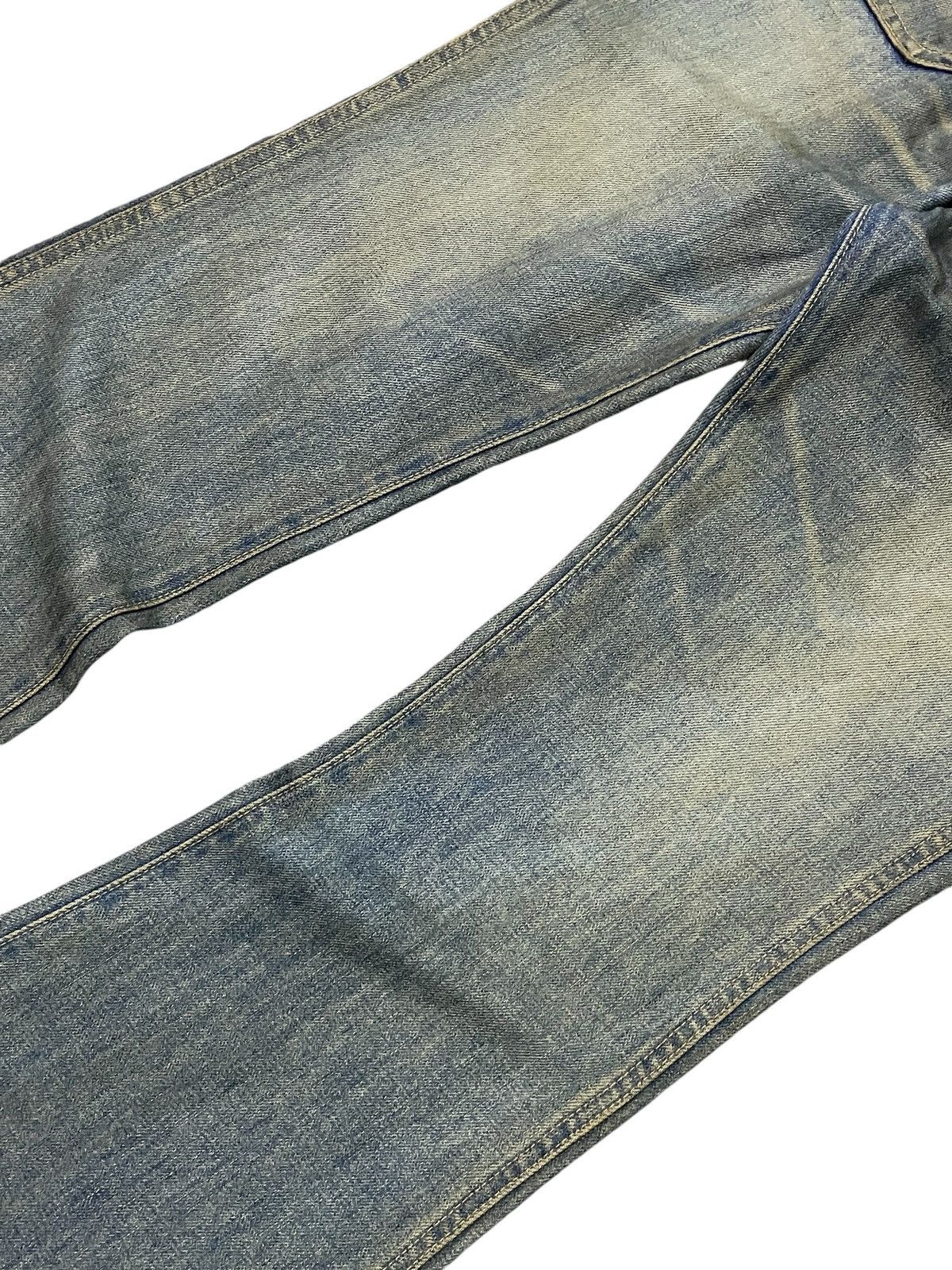 Big John × If Six Was Nine × Le Grande Bleu (L.G.B.) Vintage Big John Bell Bottom Rusty Muddy Wash Flare Jeans Size US 30 / EU 46 - 5 Thumbnail