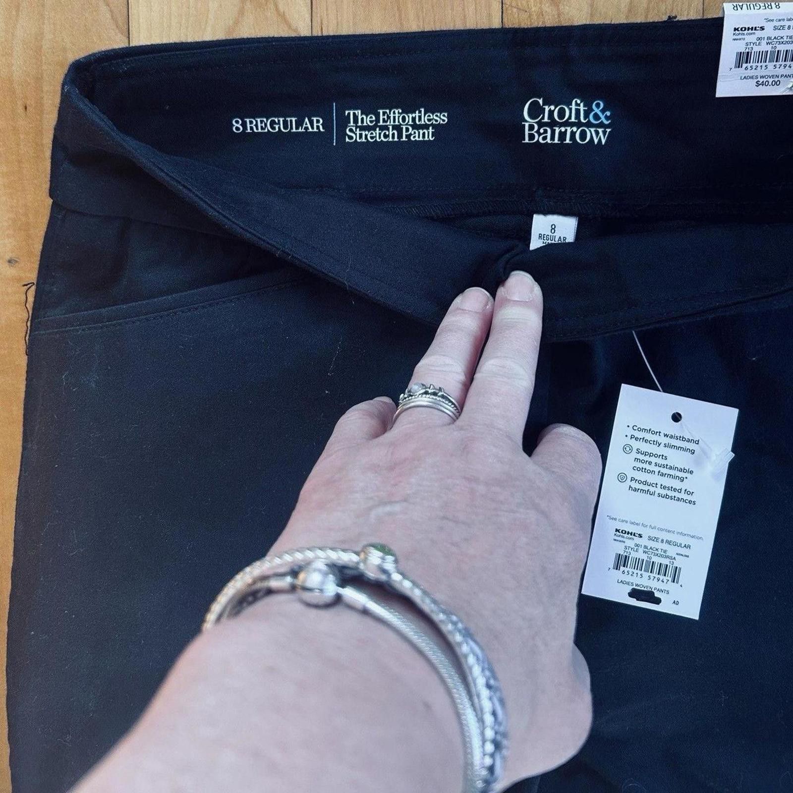 Croft & Barrow Croft & Barrow Women's Black Trousers Work Place sz 8 NWT Size 30" / US 8 / IT 44 - 8 Thumbnail