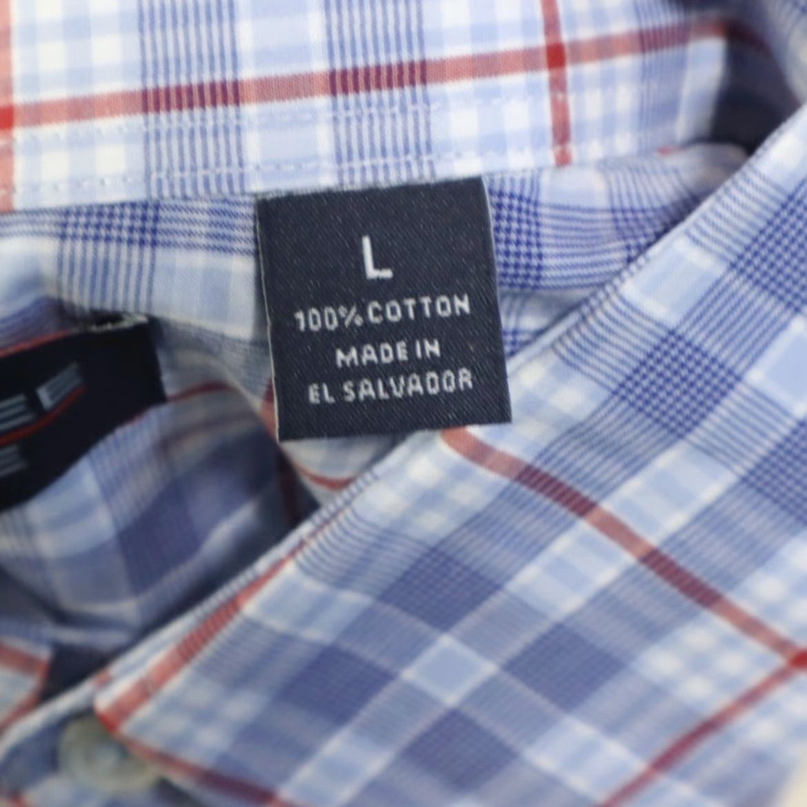 Roundtree & Yorke Roundtree & York Luxury Cotton Plaid Button Up Shirt Blue Men's L Size US L / EU 52-54 / 3 - 6 Thumbnail