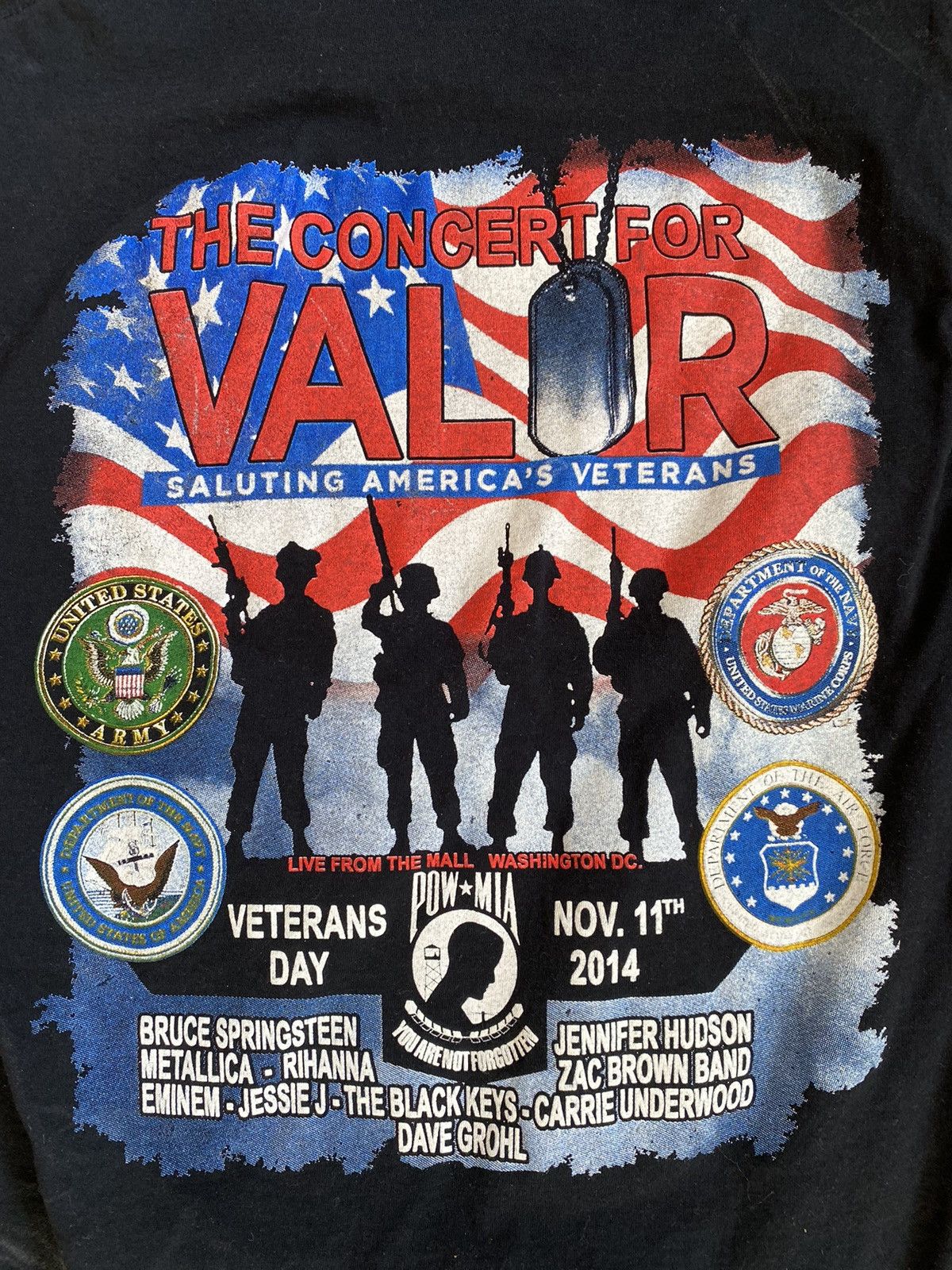 Jerzees 2015 American Concert for Valor Graphic Tee Size US S / EU 44-46 / 1 - 4 Thumbnail