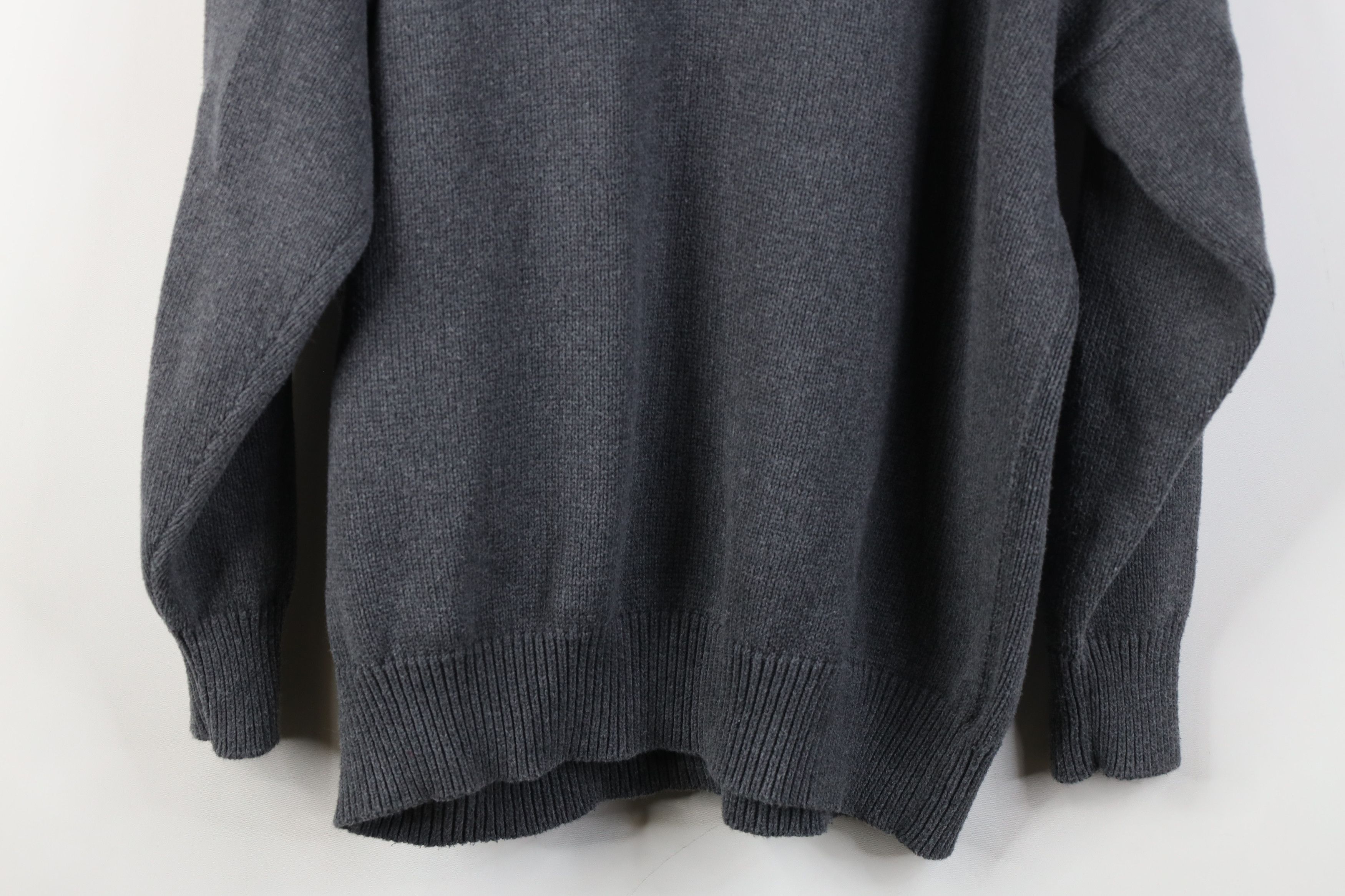 Madewell Madewell Blank Cotton Ribbed Knit Turtleneck Sweater Gray Size XL / US 12-14 / IT 48-50 - 11 Thumbnail