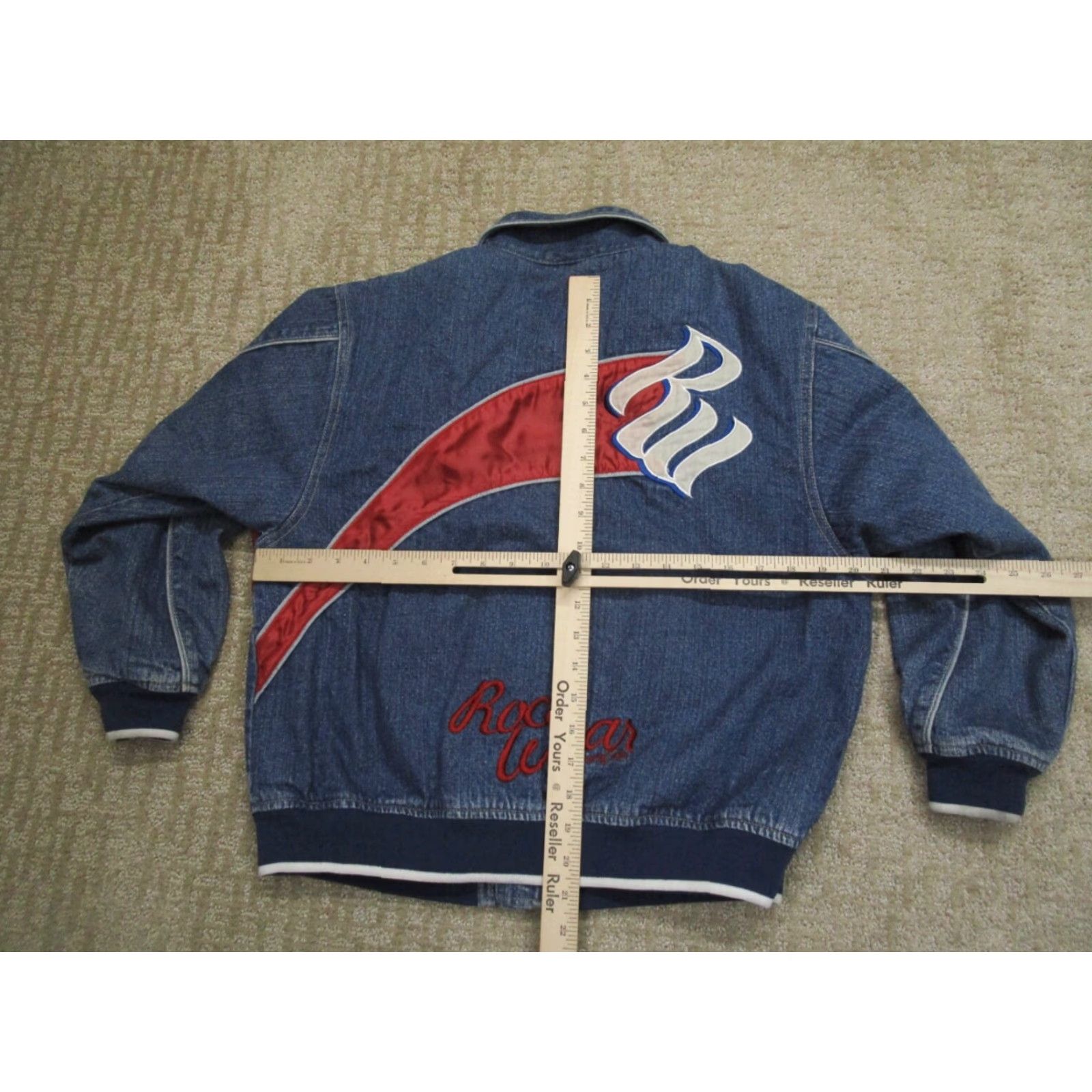 Rocawear Vintage Rocawear Denim Jacket Men M Blue Embroidered 90s Hip Hop Streetwear Jacket Size US M / EU 48-50 / 2 - 6 Thumbnail