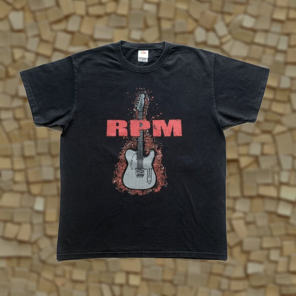 Fruit Of The Loom VINTAGE RPM MUSIC ROCK DANCE 80s FRUIT OF THE LOOM BLACK T SHIRT MEN SZ L Size US L / EU 52-54 / 3 - 1 Thumbnail