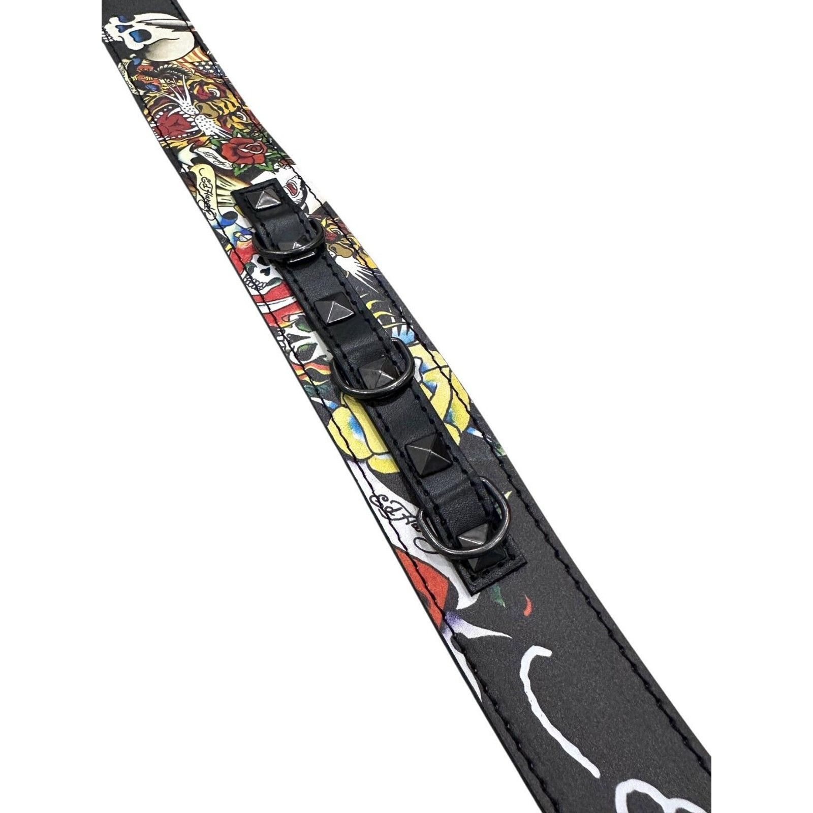 Ed Hardy Ed Hardy Men's Skull Tiger Print With Rivet Studs & D-Rings Size 40 - 4 Thumbnail