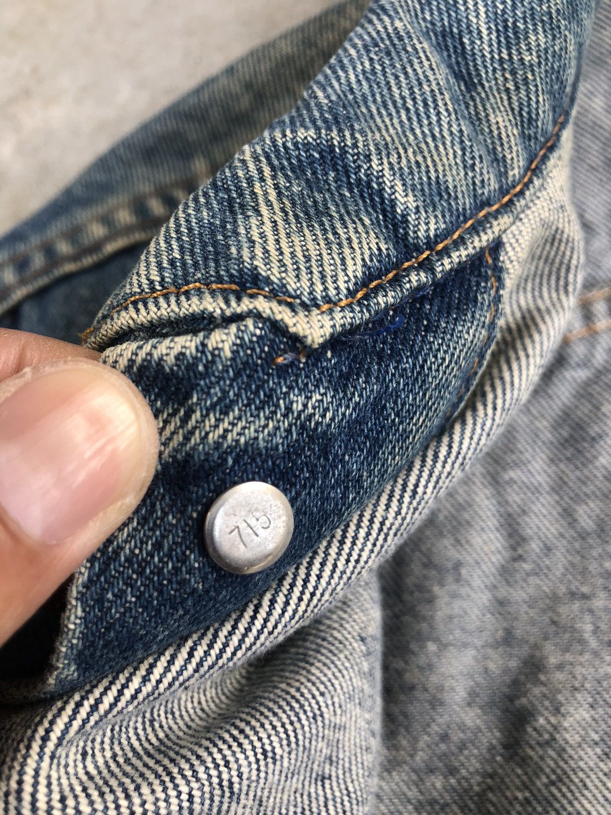 Levi's Vintage 80’s Levi’s Denim Jacket Distressed Stone Wash Size US M / EU 48-50 / 2 - 21 Thumbnail