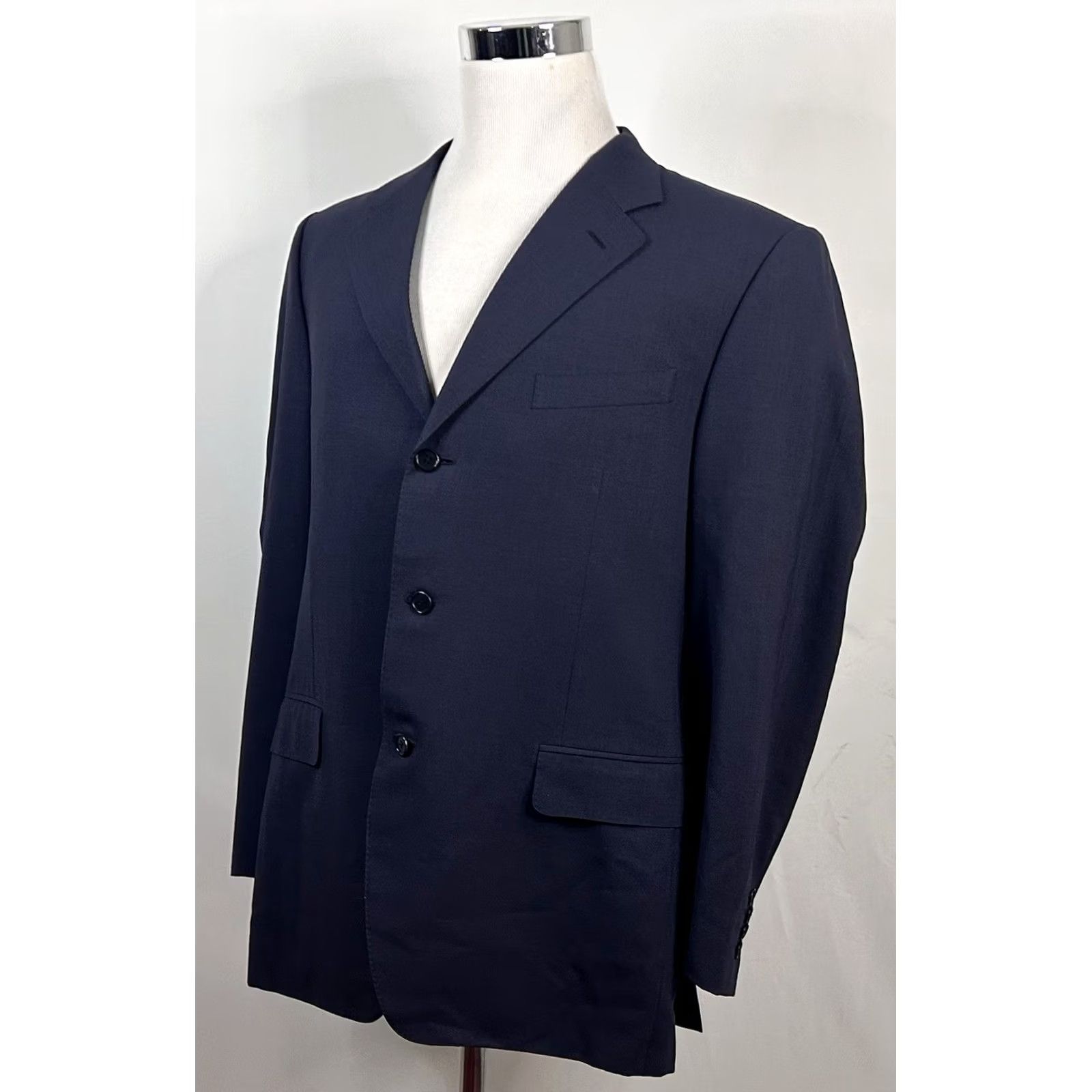 Canali Canali 42R Dark Blue Wool Sport Coat Three-Button Double Vented Italy Mens Jacket Coat Size US XS / EU 42 / 0 - 5 Thumbnail