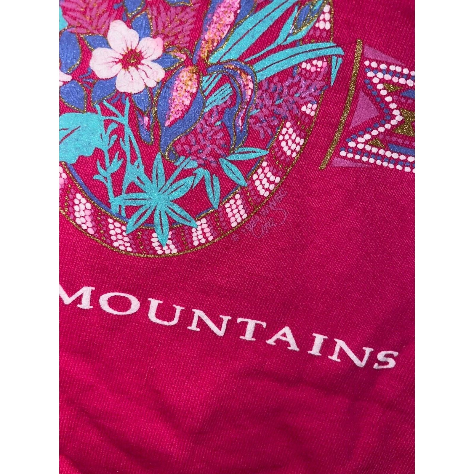 Jerzees Vintage Vermont Shirt Green Mountains Pink Tee 90s VTG Large Size US L / EU 52-54 / 3 - 6 Thumbnail