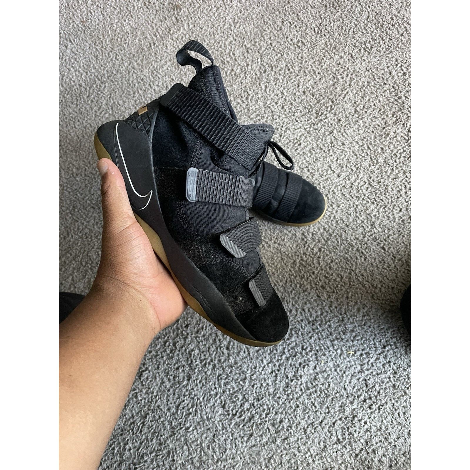 Size 9.5- Nike LeBron Soldier 11 'Black Gum' Sneaker Men's