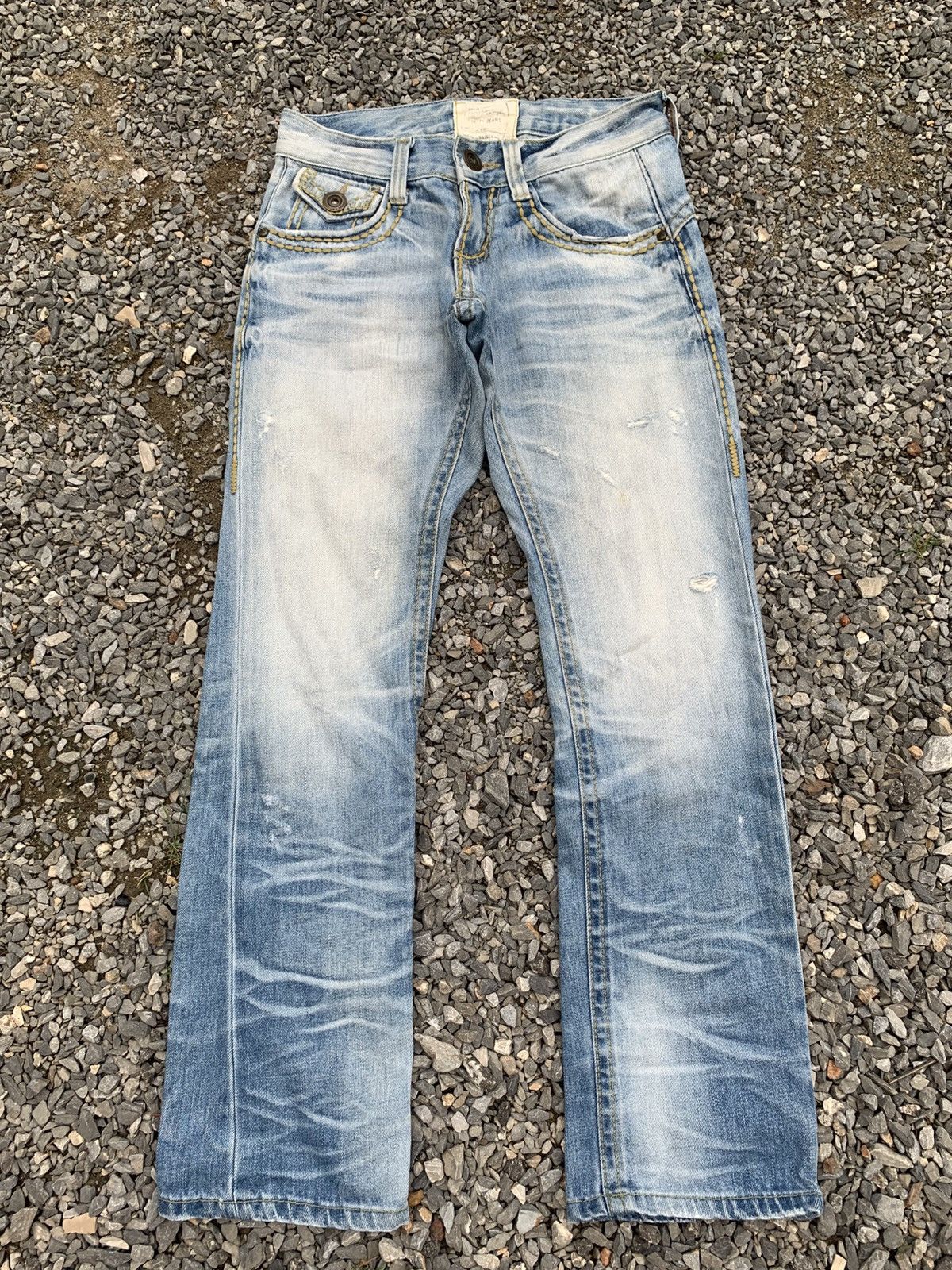 If Six Was Nine Lolita Concert Club Faded & Rusty Distressed Denim Size US 28 / EU 44 - 1 Thumbnail