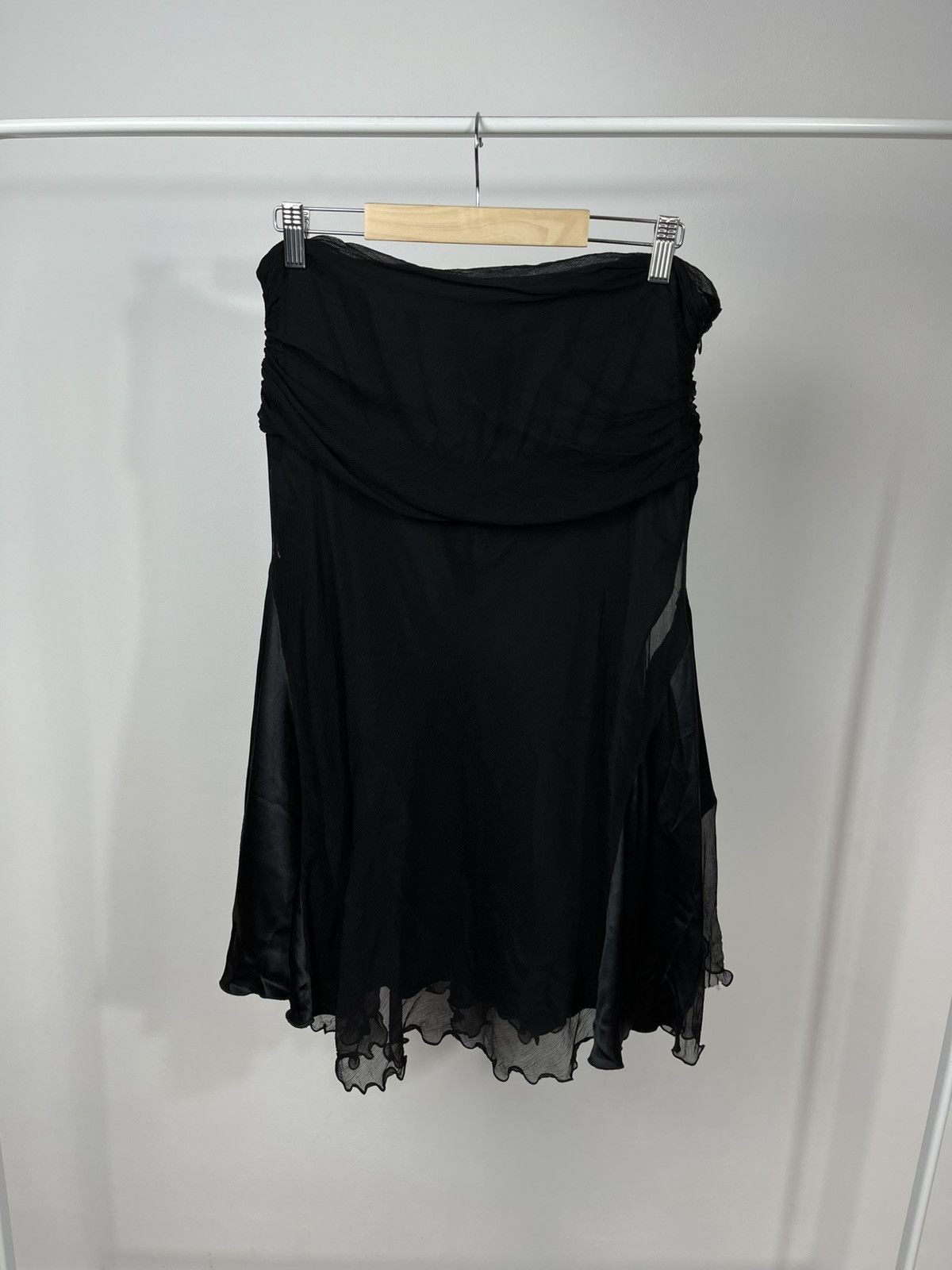 TWINSET Twin Set Simona Barbieri Silk Skirt Black Sheer Layered Size 32" / US 10 / IT 46 - 1 Thumbnail