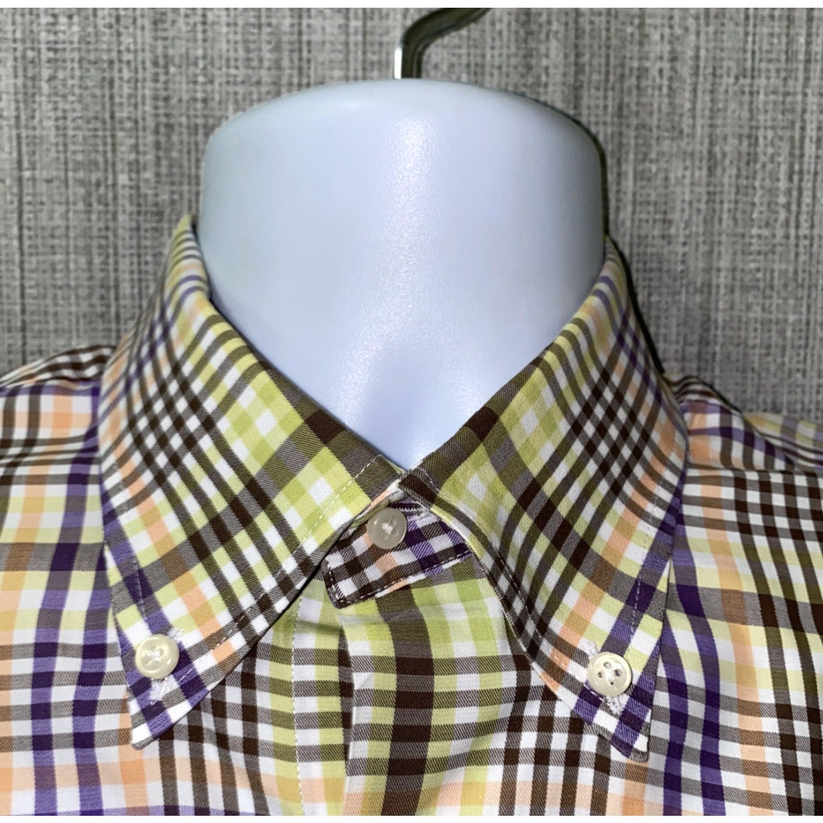 Peter Millar Peter Millar Mens Checkered Long Sleeve Button-Up Shirt M Multicolor Casual Shirt Size US M / EU 48-50 / 2 - 3 Thumbnail