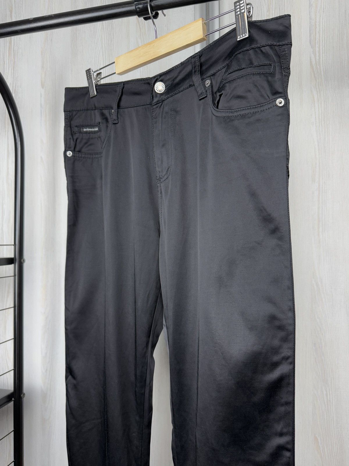 Dolce & Gabbana Dolce & Gabbana vintage black nylon flared wide pants hype Size US 34 / EU 50 - 5 Thumbnail