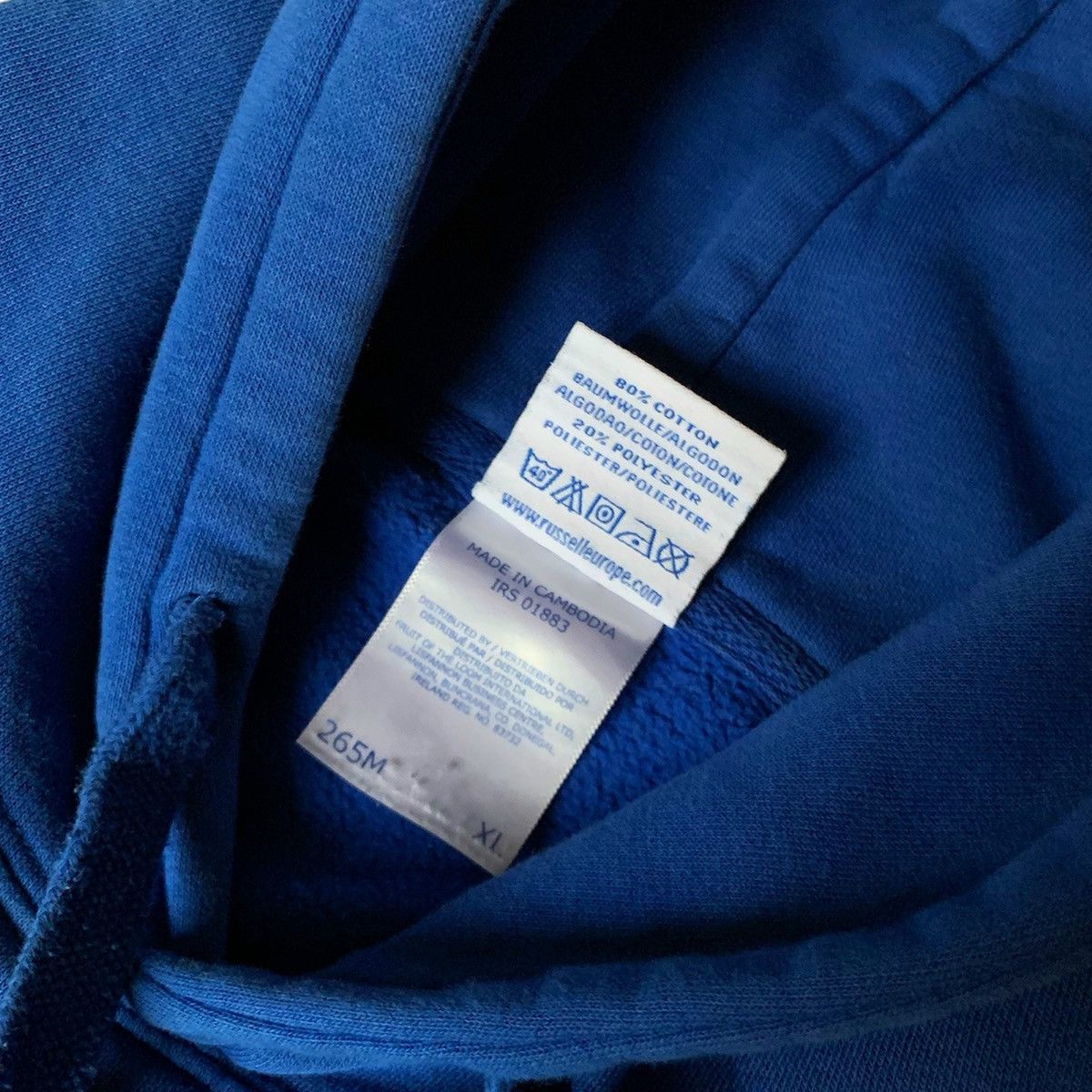 Russell Athletic 🔵VINTAGE RA HOODIE BLUE Size US L / EU 52-54 / 3 - 4 Thumbnail