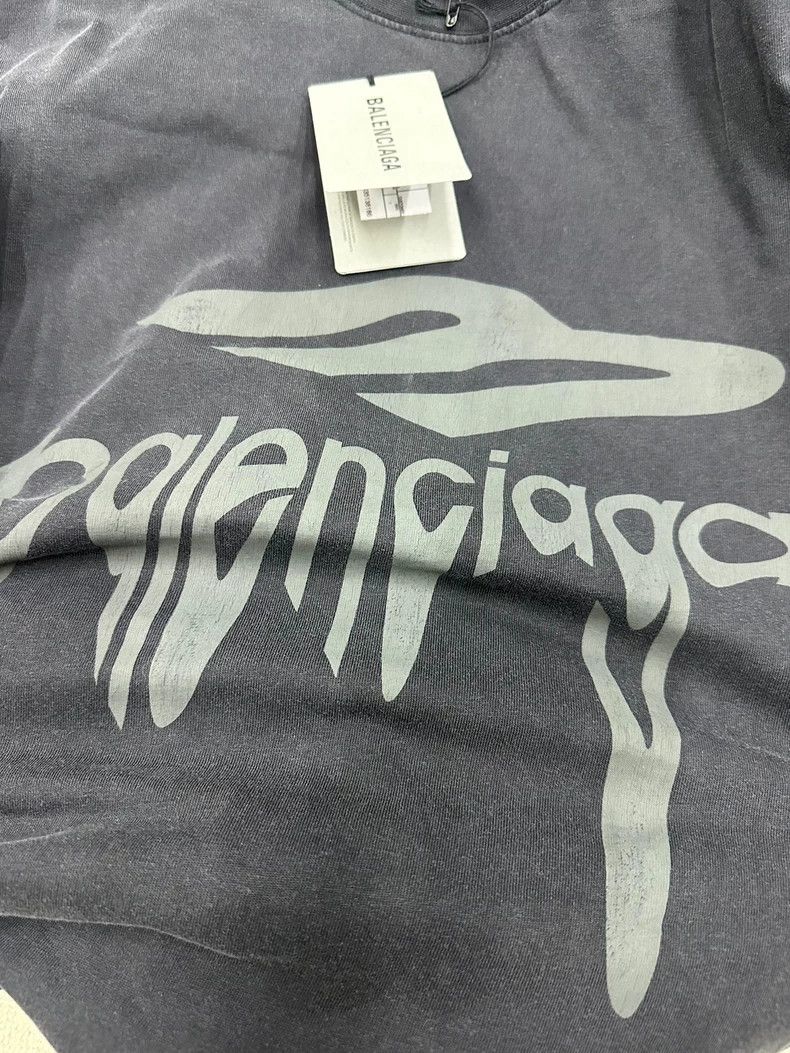 Balenciaga Balenciaga 25ss Dissolve 3B Liquified Wash Worn Short Sleev Size US S / EU 44-46 / 1 - 3 Thumbnail