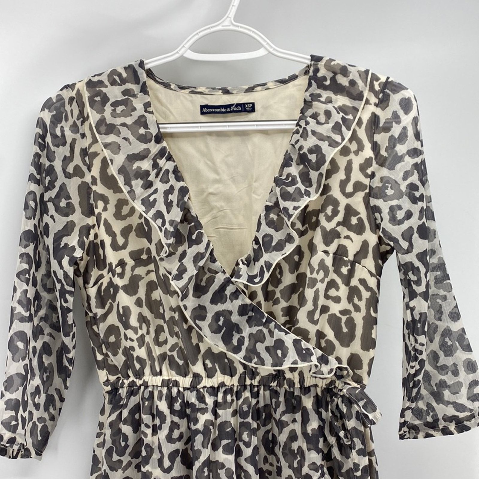 Abercrombie & Fitch Abercrombie & Fitch leopard print grey mini dress date Size XS / US 0-2 / IT 36-38 - 3 Thumbnail