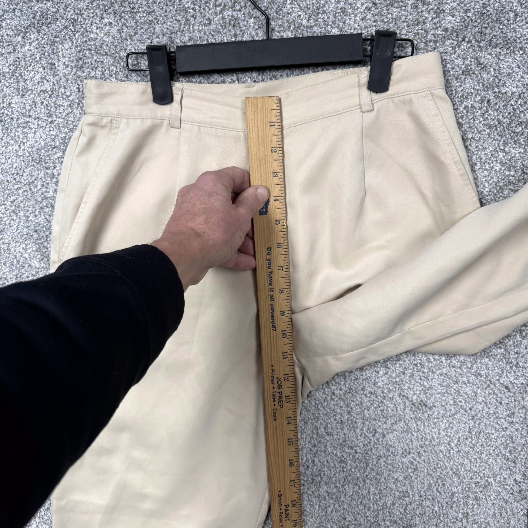 Vintage VINTAGE Appleseed's 8P Beige Pleated Dress Pants Straight Leg Women's Petite - Elastic Waist Pockets Polyester 26.5in Inseam Men/Women? Size 30" / US 8 / IT 44 - 5 Thumbnail