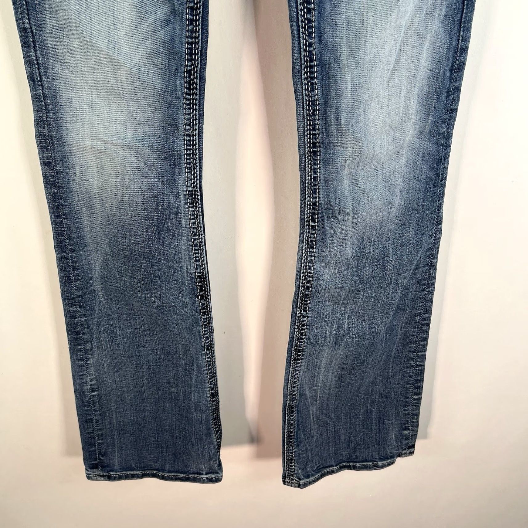 Vintage VINTAGE N/A Rock Revival Jeans? No—Oops ensure accuracy: It’s Rock Revival Aleah Boot Cut Denim Jean Women's Size 25 Blue 28x33 Size 42" / US 20 - 4 Thumbnail