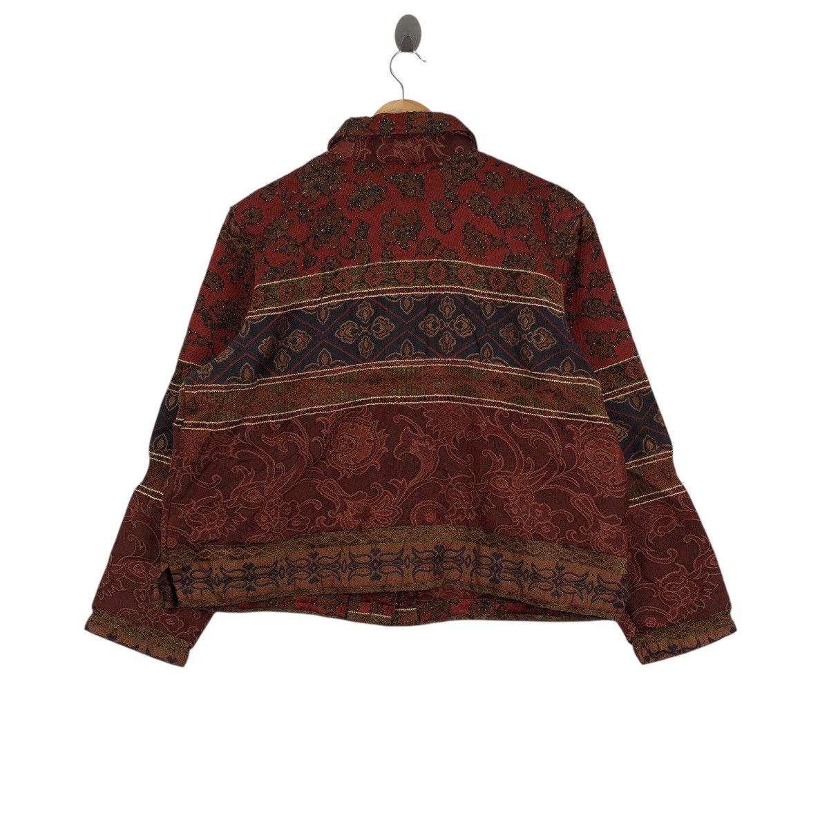 Coldwater Creek × Vintage Vintage COLDWATER CREEK PAISLEY Made In Usa Cropped Jacket Size XL / US 12-14 / IT 48-50 - 4 Thumbnail