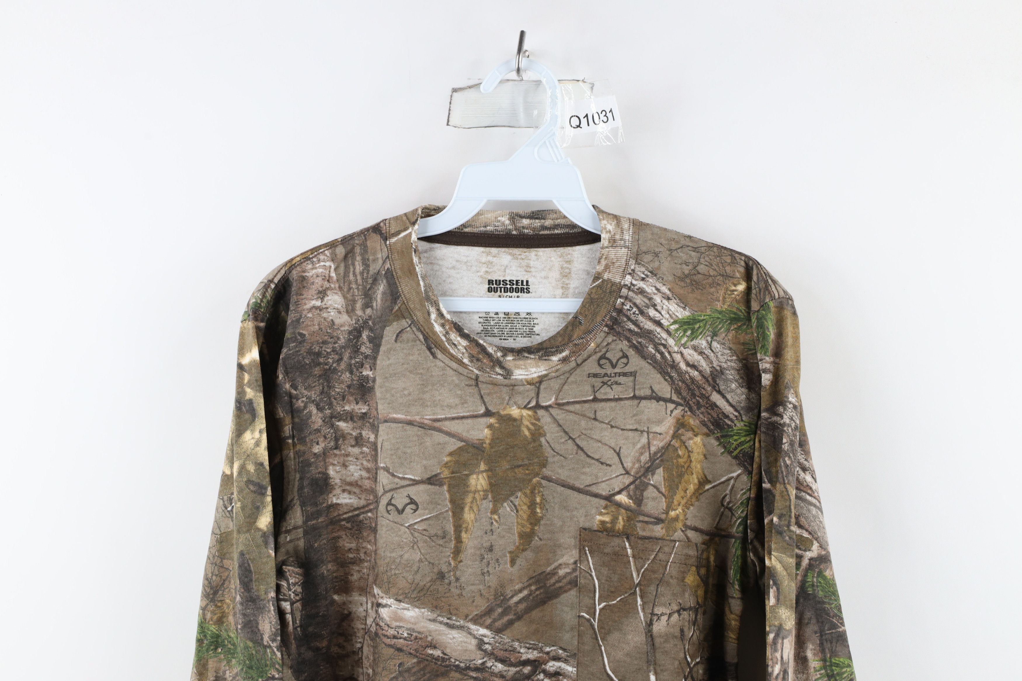 Russell Athletic × Vintage Vintage Russell Athletic Camouflage Long Sleeve T-Shirt Size US S / EU 44-46 / 1 - 2 Thumbnail