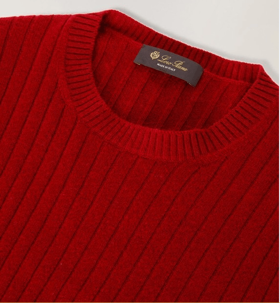 Loro Piana o1w1db10724 Maras Crewneck Sweater in Red Size M / US 6-8 / IT 42-44 - 3 Thumbnail