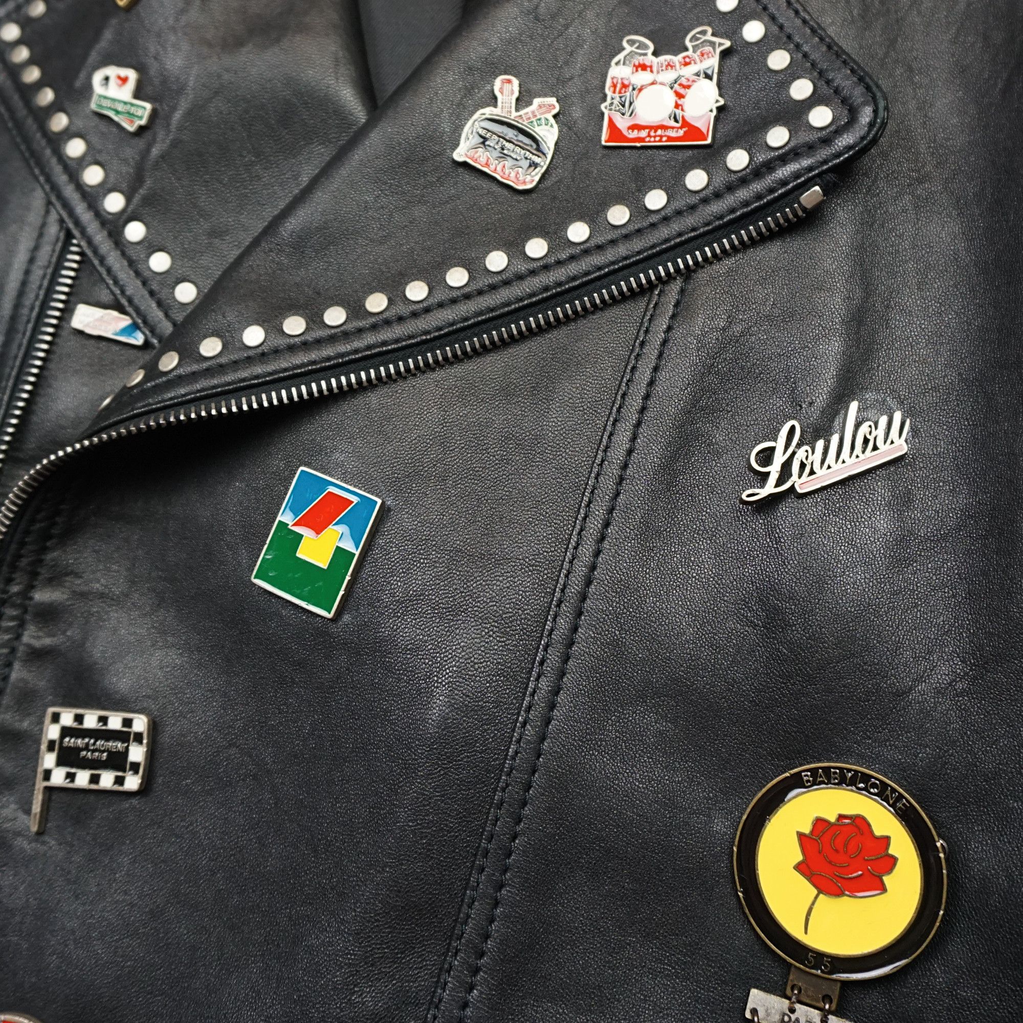 Saint Laurent Paris Saint Laurent Paris Leather Jacket With Metal Studs And Pins Size US M / EU 48-50 / 2 - 6 Thumbnail