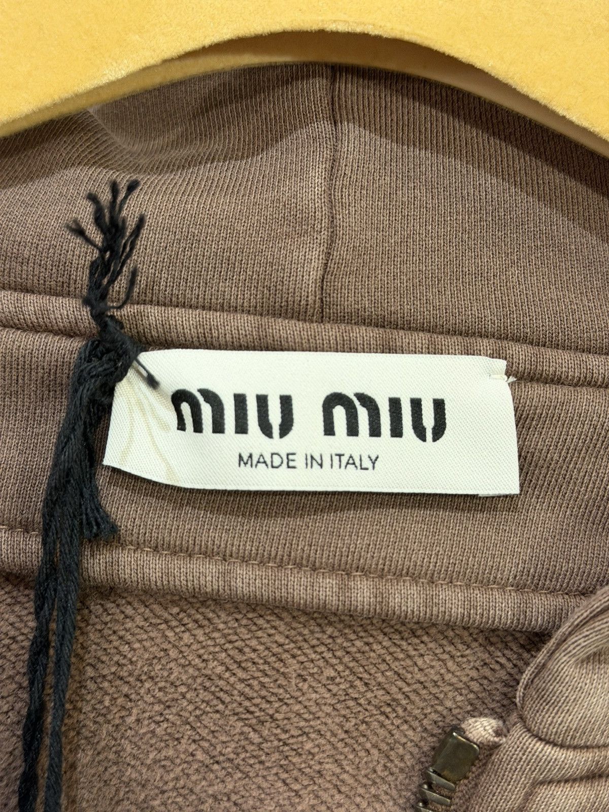 Miu Miu Miu Miu Embroidered Zip Up Hoodie - Mocha Size US XS / EU 42 / 0 - 3 Thumbnail