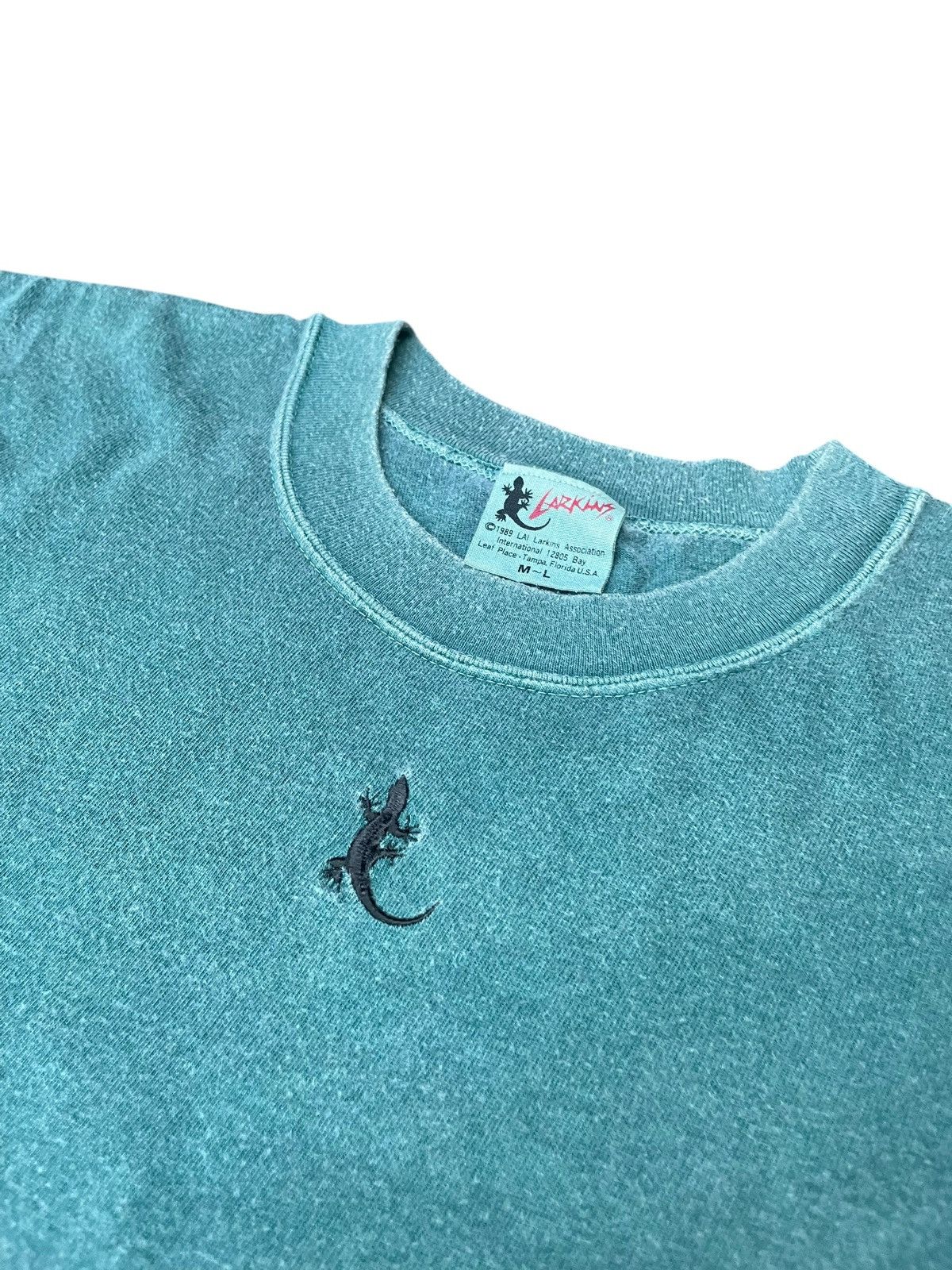 Vintage Vintage 1989 Larkins Sun Faded Tshirt Size US L / EU 52-54 / 3 - 3 Thumbnail