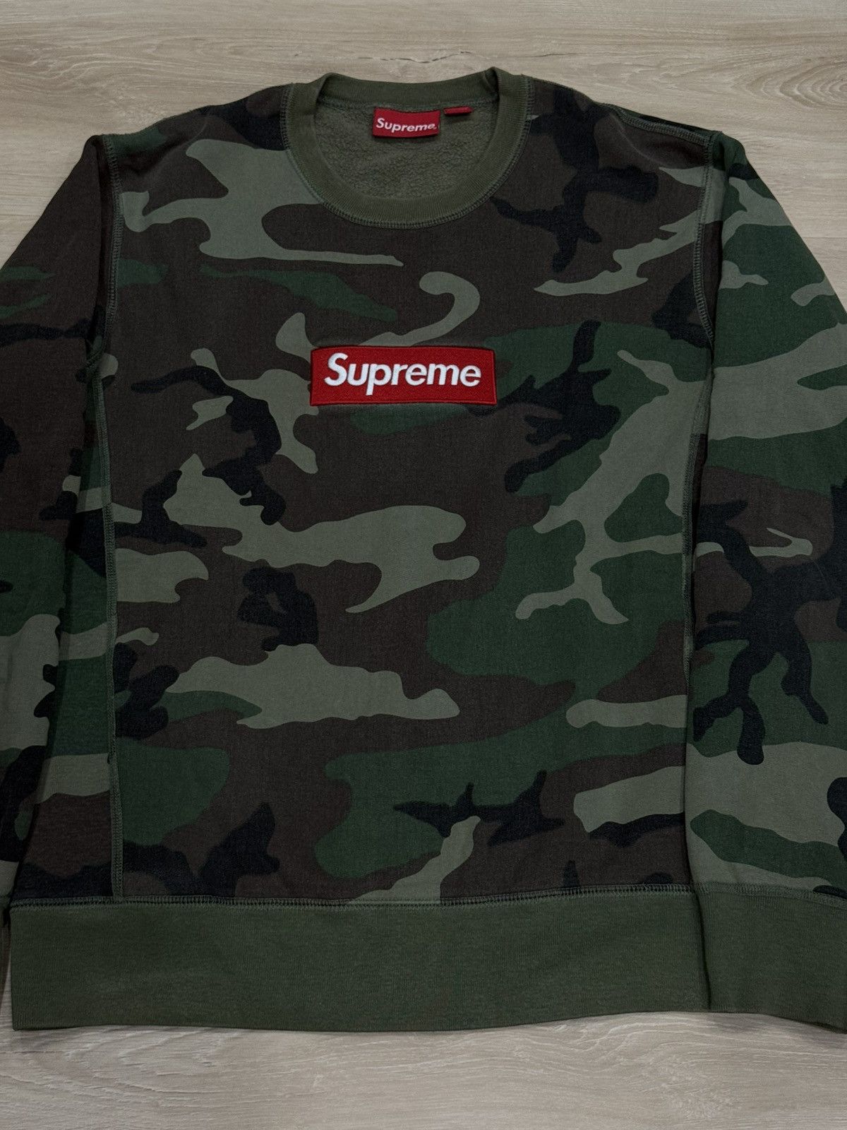 Supreme Supreme FW15 Camo Box Logo Crewneck Size US M / EU 48-50 / 2 - 3 Thumbnail