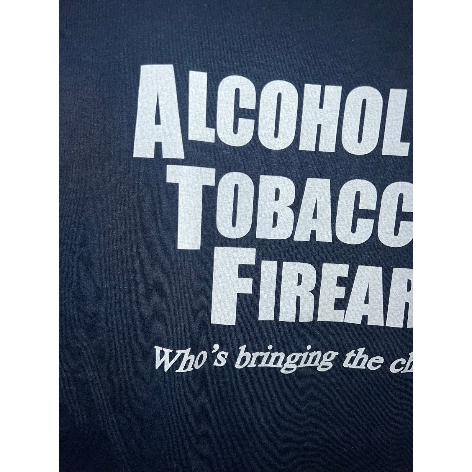 Gildan Y2K ATF Alcohol Tobacco Firearms Blue Humor Joke Shirt Small Size US S / EU 44-46 / 1 - 3 Thumbnail