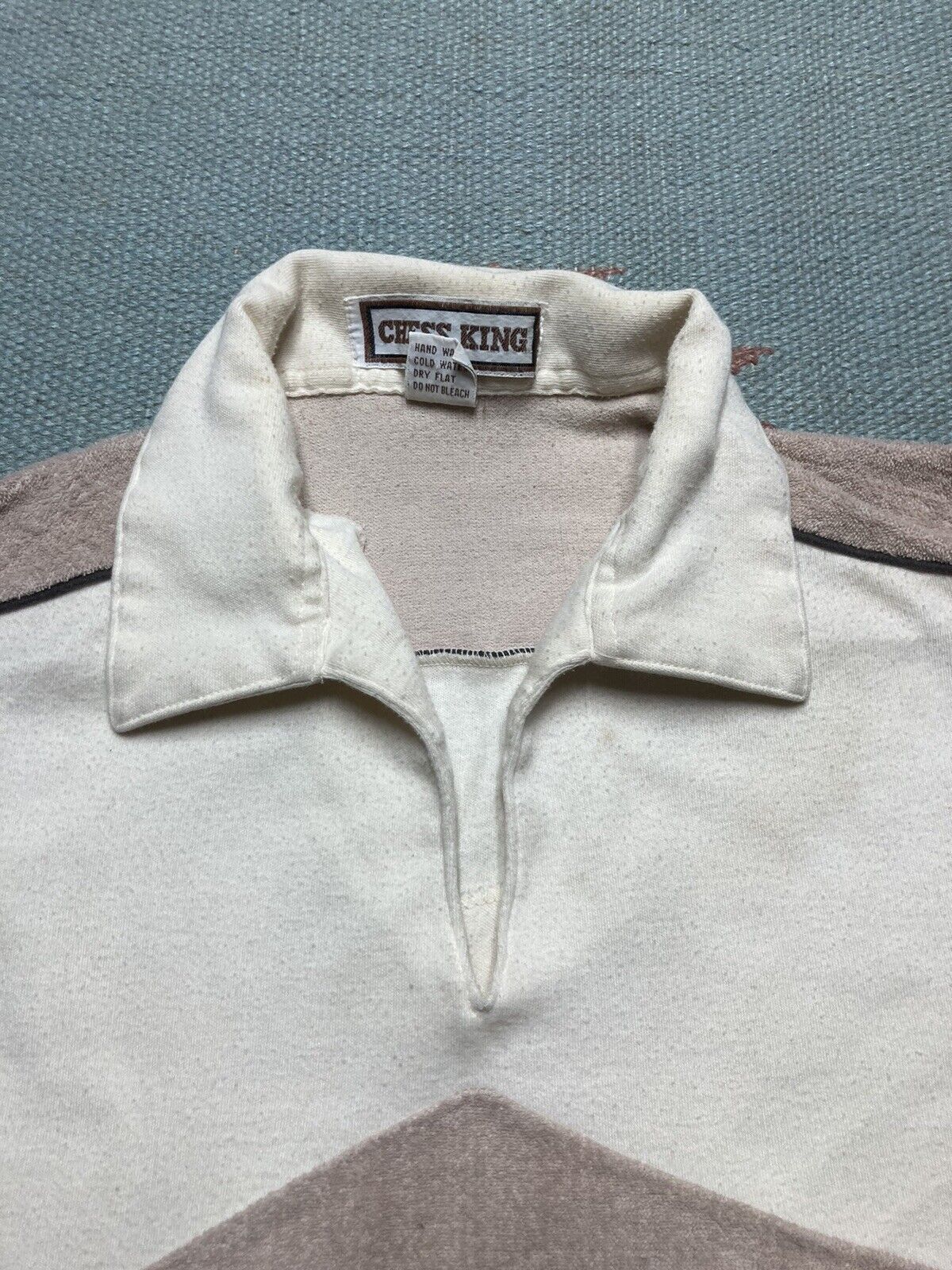 Vintage VTG 70s chess king polo shirt open collar terry cloth medium Size US M / EU 48-50 / 2 - 5 Thumbnail
