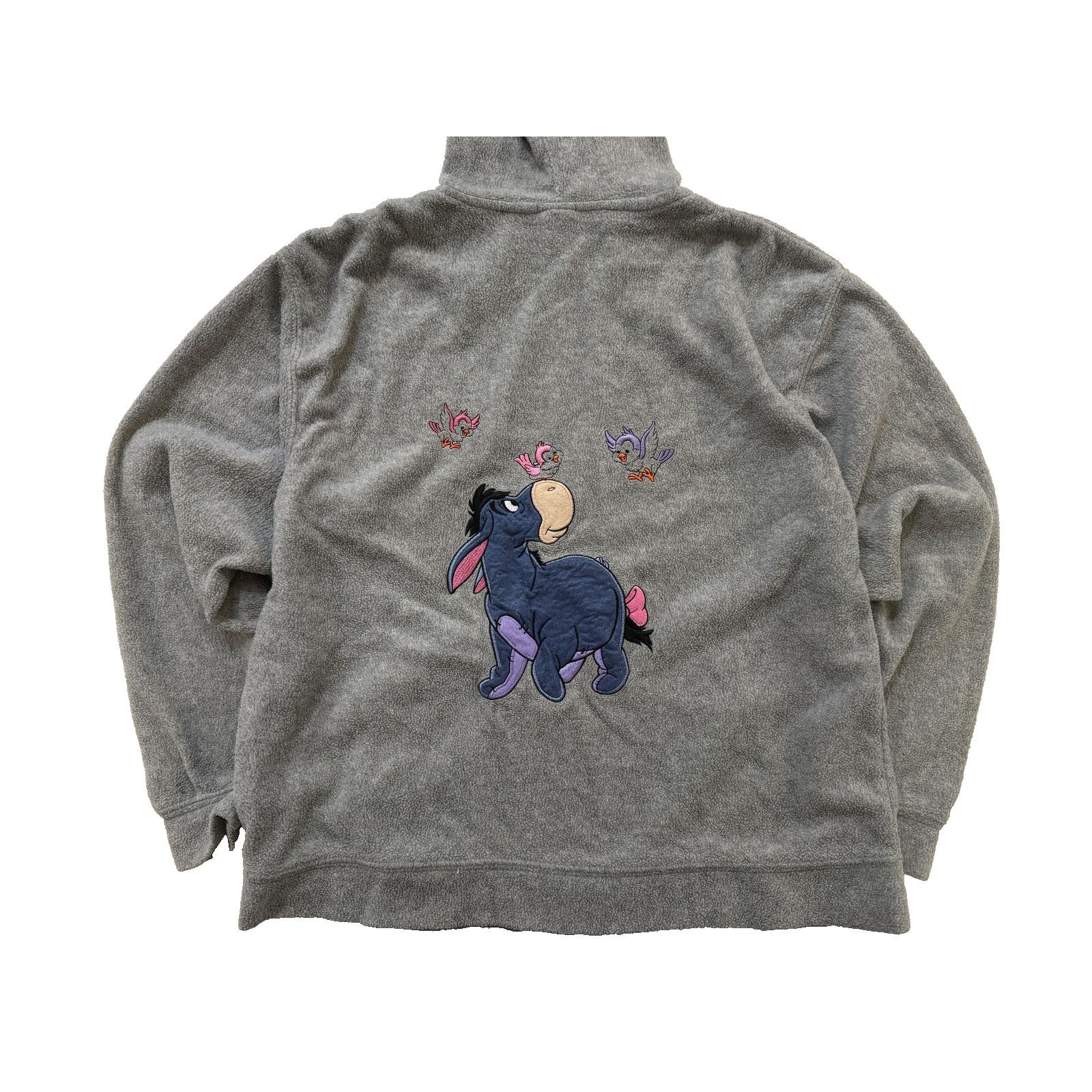 Disney Disney Eeyore Zip Hoodie Womens LG Gray Back Hit Embroidered Size L / US 10 / IT 46 - 6 Thumbnail