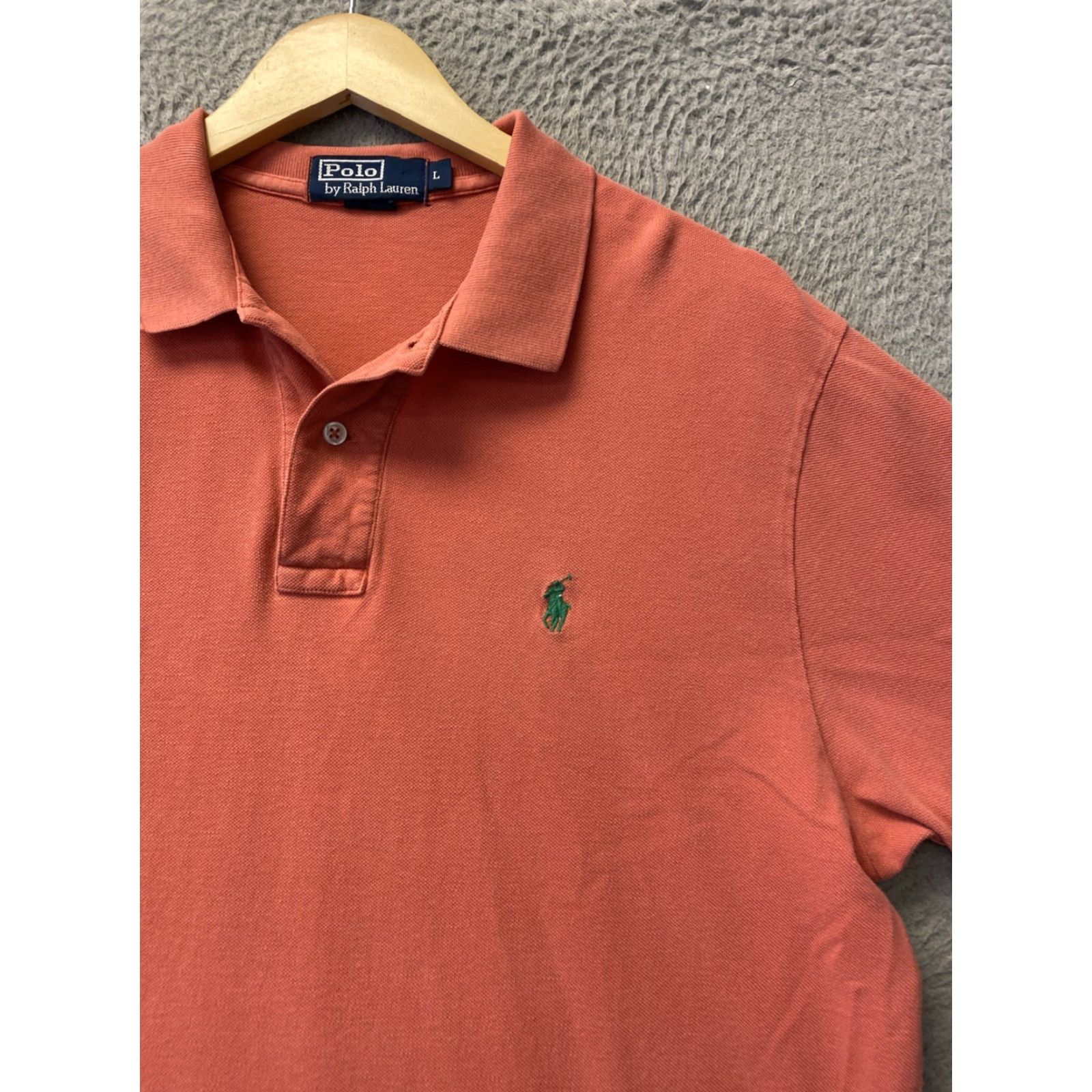 Polo Ralph Lauren Polo Ralph Lauren Shirt Adult L Coral Short Sleeve Button Collar Embroidered Cotton Mens Size US L / EU 52-54 / 3 - 2 Thumbnail