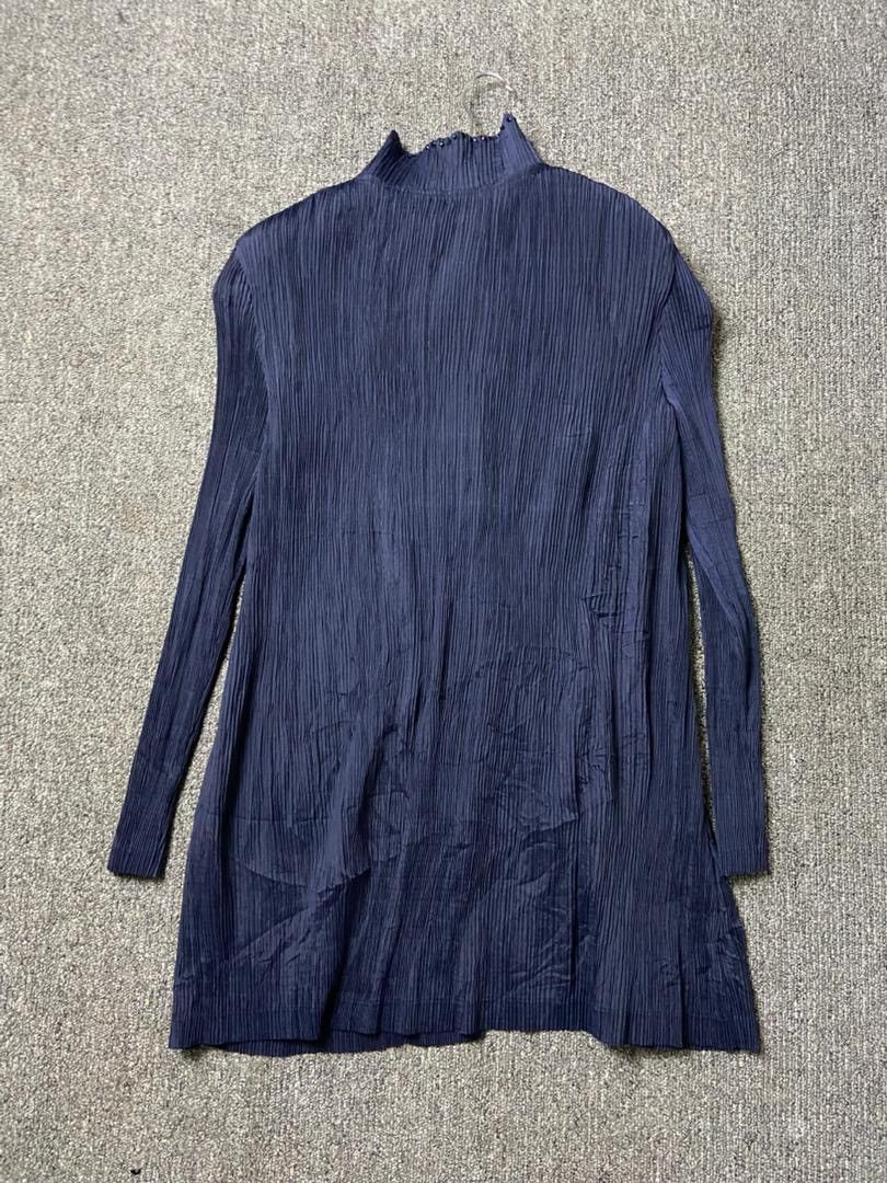 Japanese Brand Japanese Brand Pleated Button Up Blouse (196) Size XS / US 0-2 / IT 36-38 - 2 Thumbnail