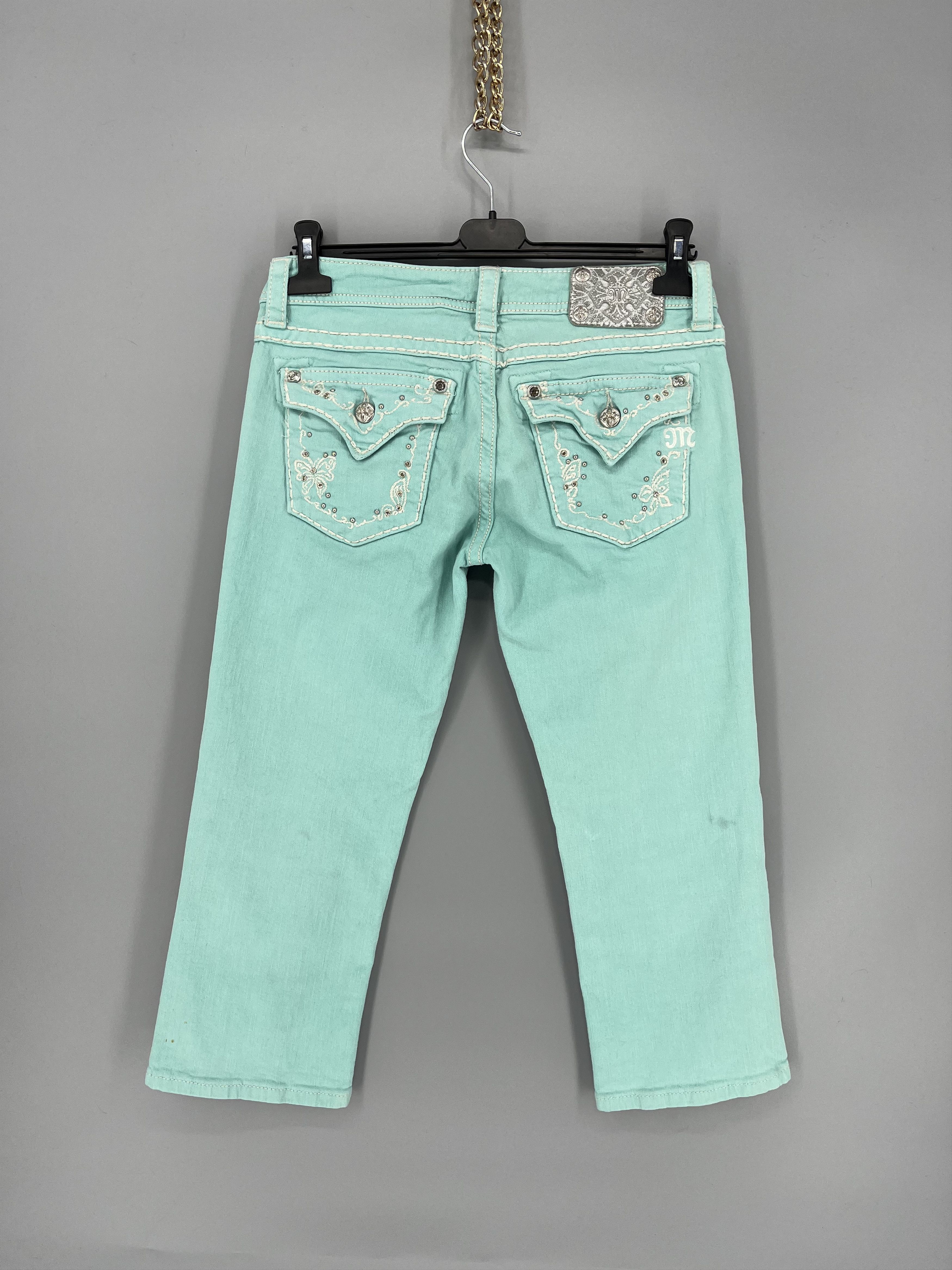 Japanese Brand Miss Me Easy cropped Jeans Women's Size 30 Blue Denim Size 30" / US 8 / IT 44 - 9 Thumbnail