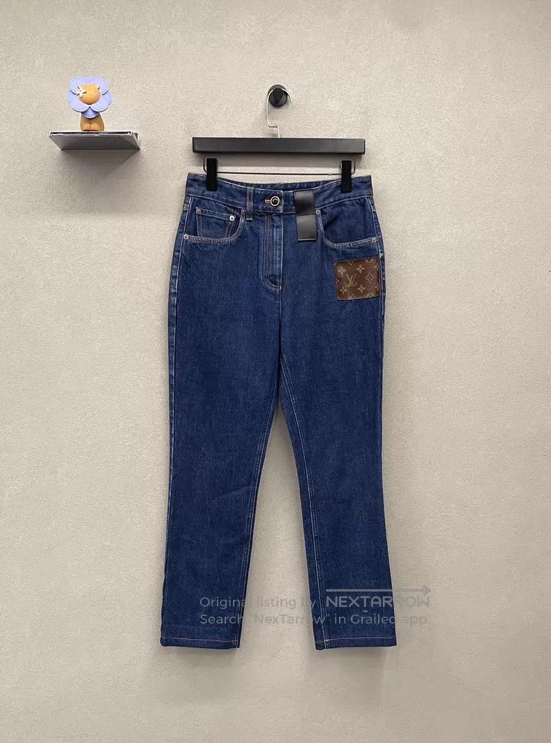 Louis Vuitton Louis Vuitton Straight-leg blue jeans with presbyopia jean Size US 38 / EU 54 - 1 Thumbnail