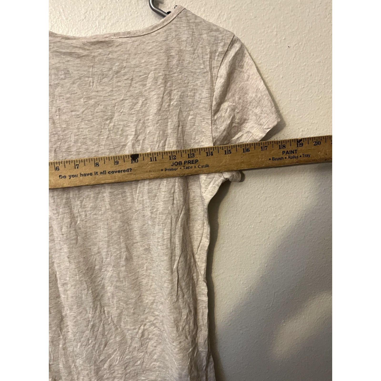 H&M H&M LOGG Women’s Large Beige Graphic Shirt T-Shirt Short Sleeve Womens Size L / US 10 / IT 46 - 4 Thumbnail