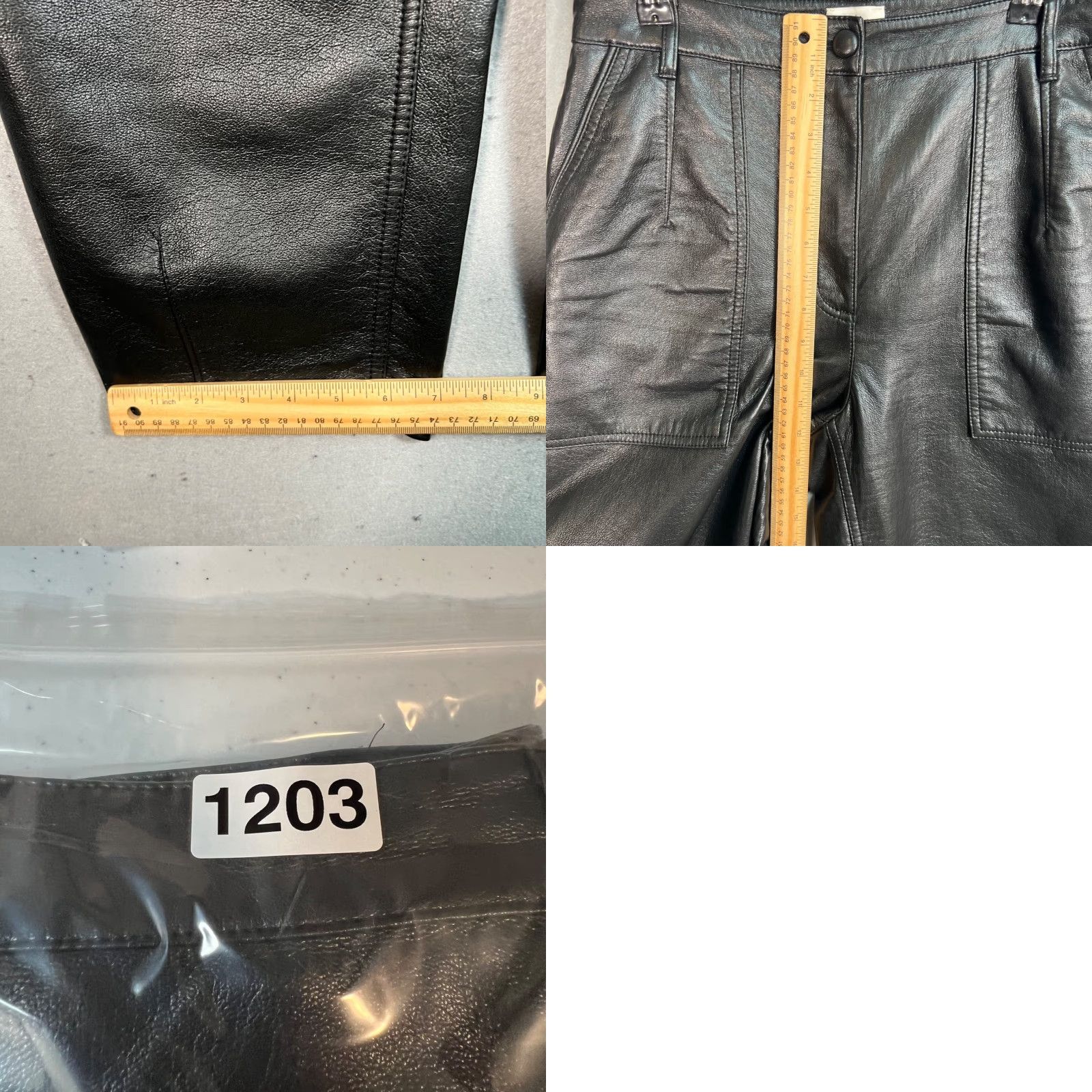Vintage Wilfred Womens Black High-Waisted Faux Leather Tapered Leg Pants 8 Size 30" / US 8 / IT 44 - 8 Thumbnail