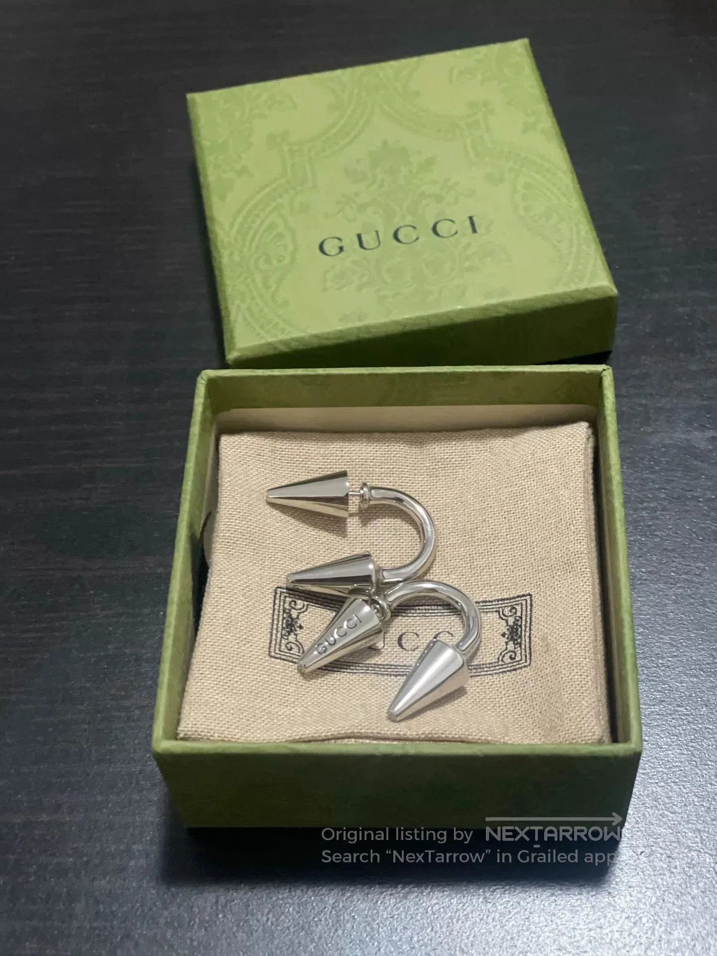 Gucci Gucci Punk Double Spiked Earrings. Size ONE SIZE - 3 Thumbnail