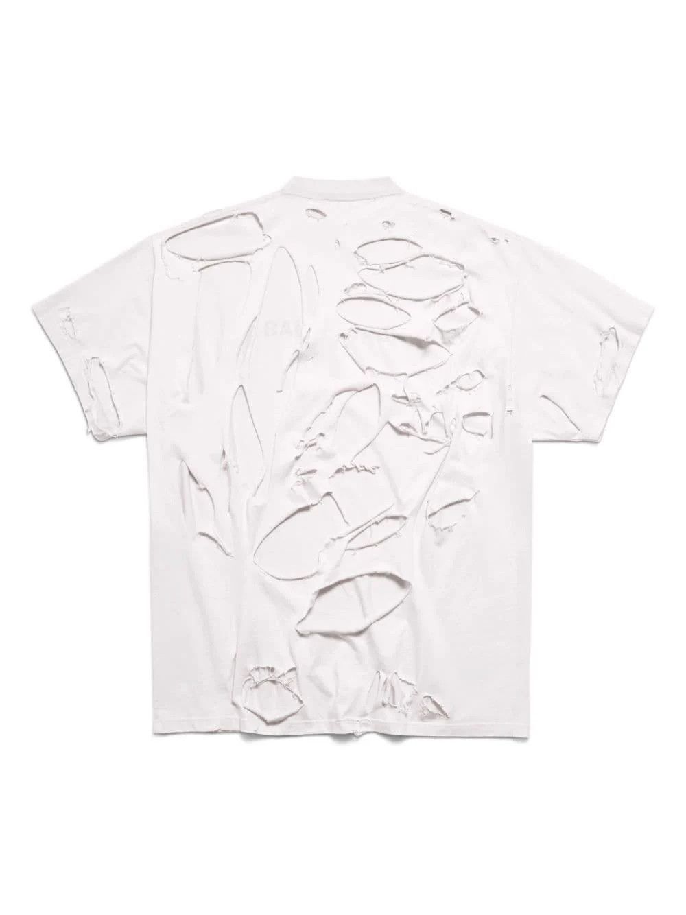 Balenciaga o1tr1nto0725 Mirror Balenciaga T-Shirt Oversized Off White Size US M / EU 48-50 / 2 - 2 Thumbnail